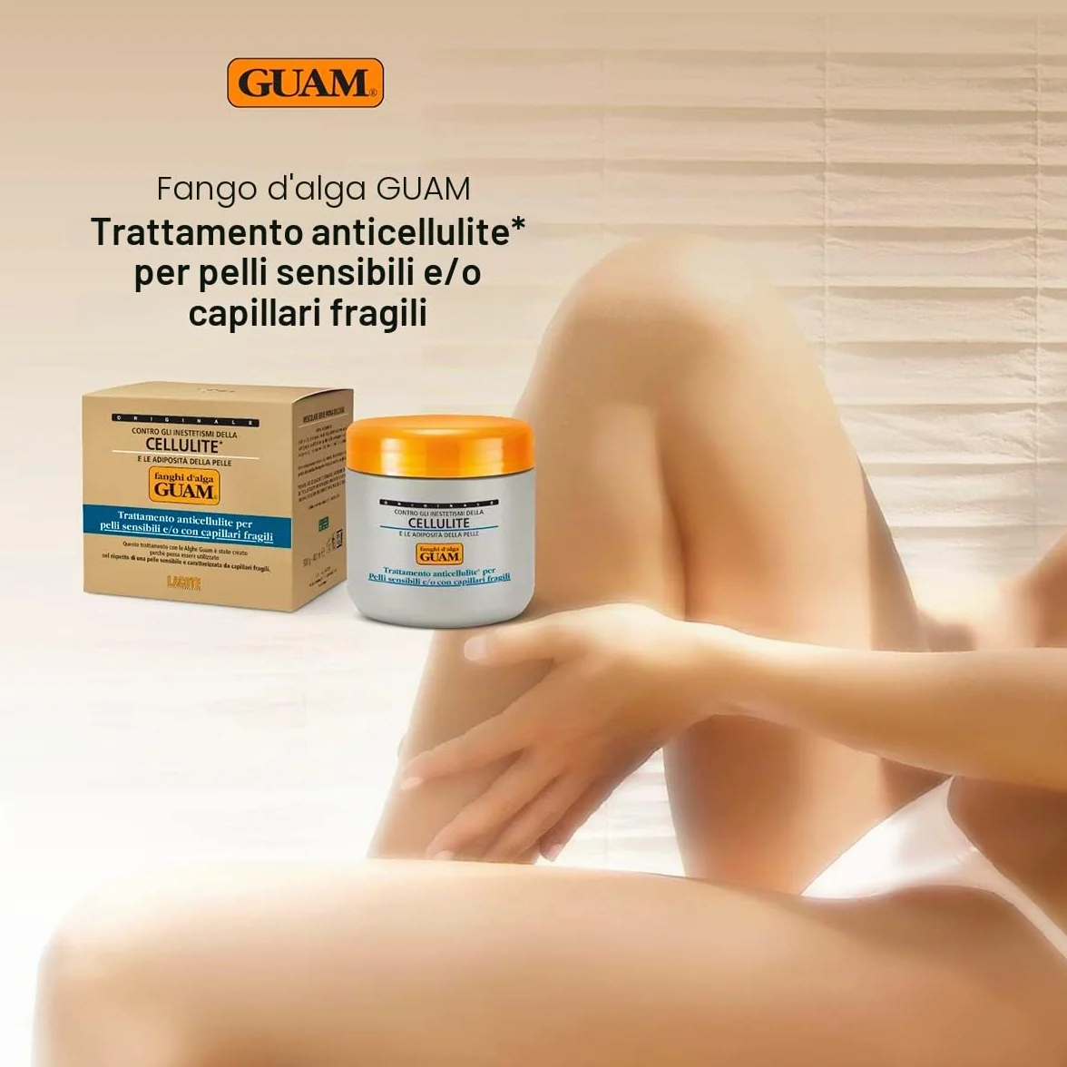 Guam Fanghi d'Alga Pelli Sensibili-Capillari Fragili, Anticellulite