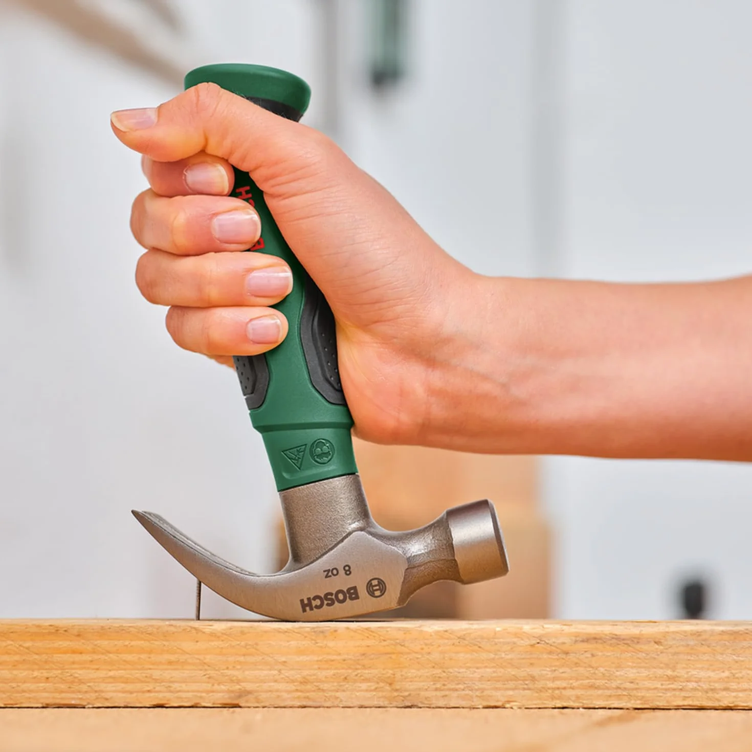 Bosch Marteau arrache-clou 225 g acier carbone dur manche Softgrip