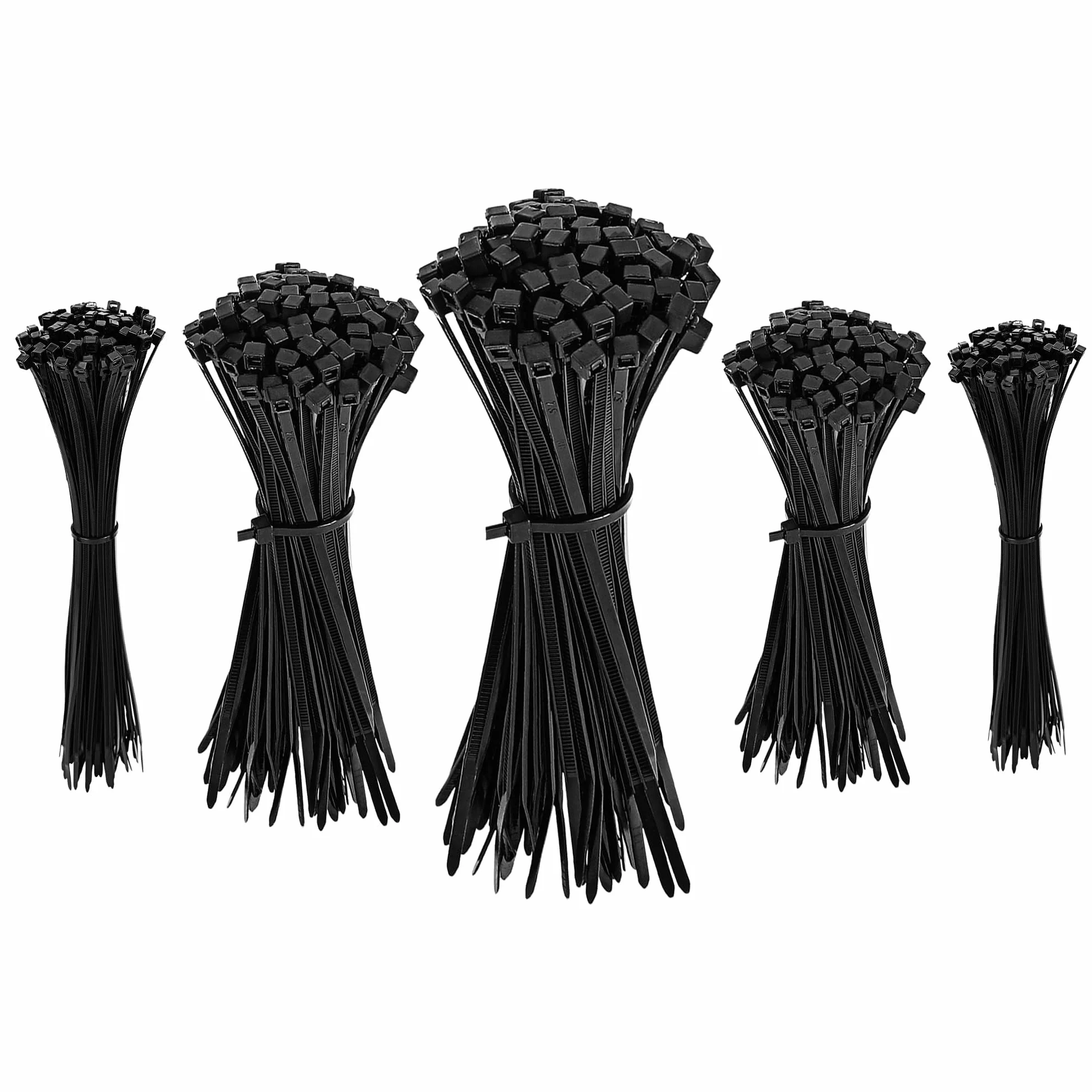 Amazon Basics Fascette stringicavo regolabili, gestione cavi, 100-300 mm, 500 unità, nero