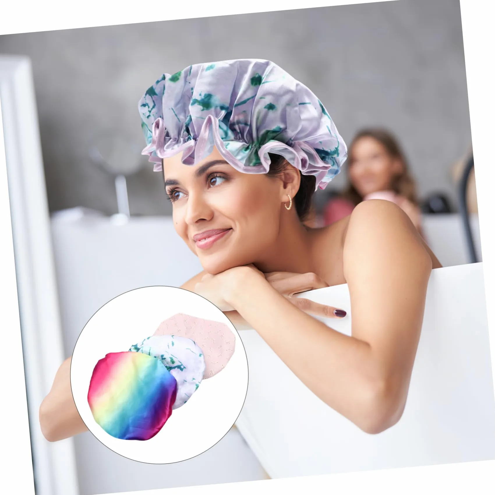Healeved 6pezzi Cuffie Da Impermeabili e Riutilizzabili Design Alla Moda Per Donna Accessori Essenziali Per La Dei Durante Bagno e La Spa