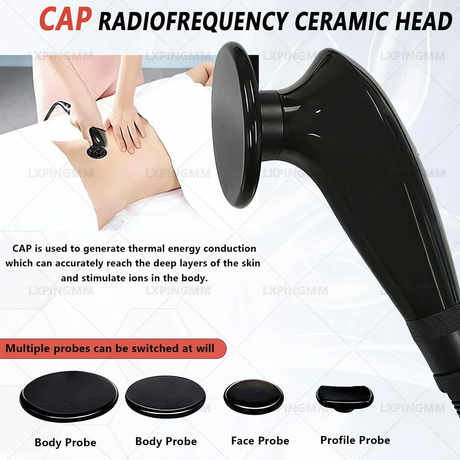 Terapia Tecar Portatile a 448 KHz,Terapia Tecar RES/cap 448K,apparecchiatura estetica per la Perdita di Peso utilizzata per Il rassodamento della Pelle nei Centri estetici