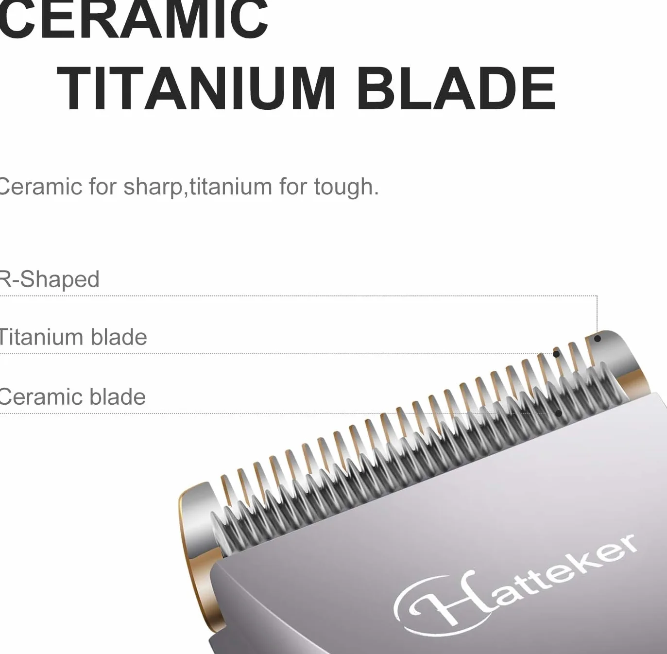 Hatteker Tagliacapelli Uomo Tagliatrice Professionale Capelli Taglierina Barbiere Barba Elettrica Trimmer e Precisione Impermeabile