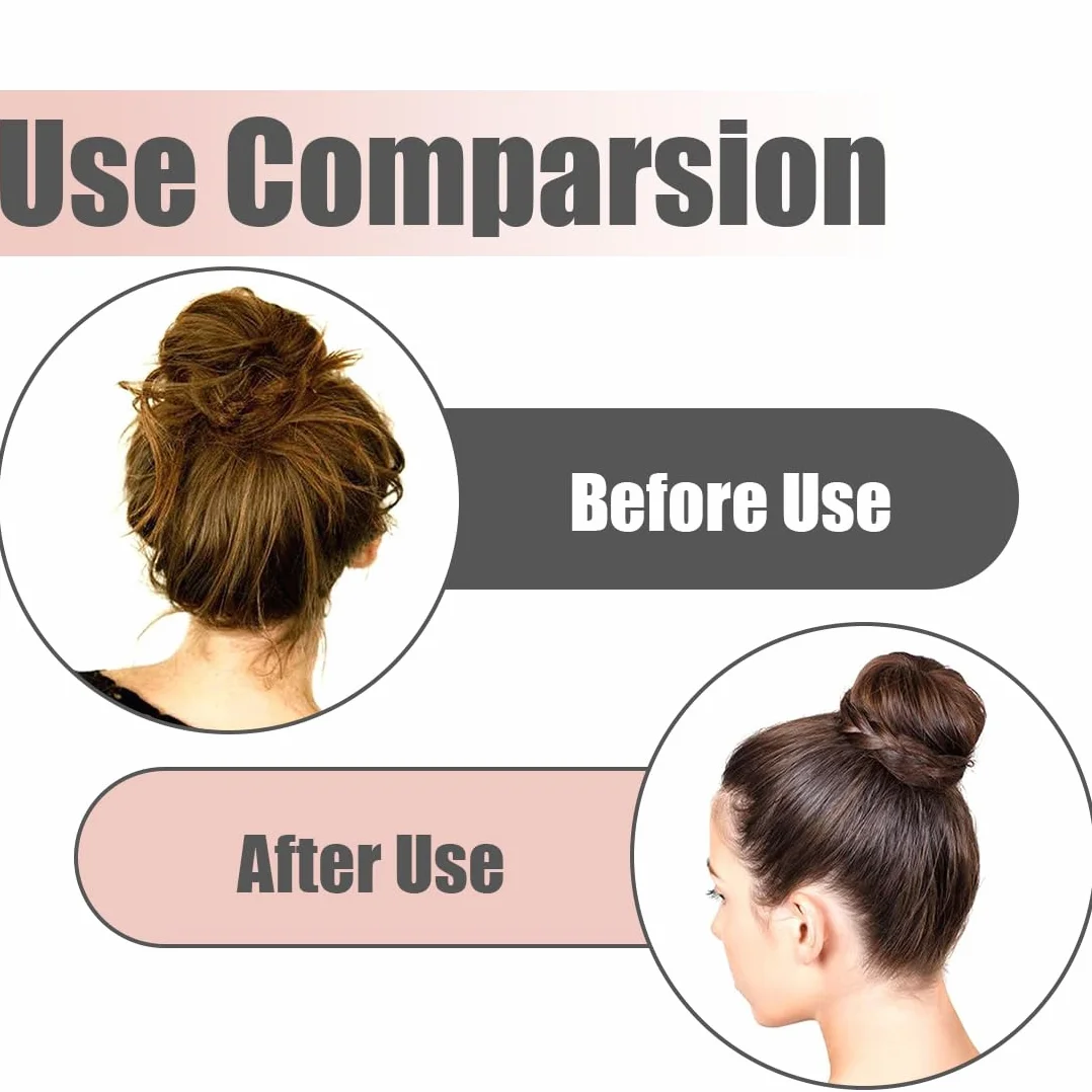 YAYNO 34 Pezzi Set Completo per Chignon 4 Creatore per Pane Retine Forcine Capelli Elastici Per Capelli Ciambella Accessori per Acconciature Ragazze e Ballerini Acconciature