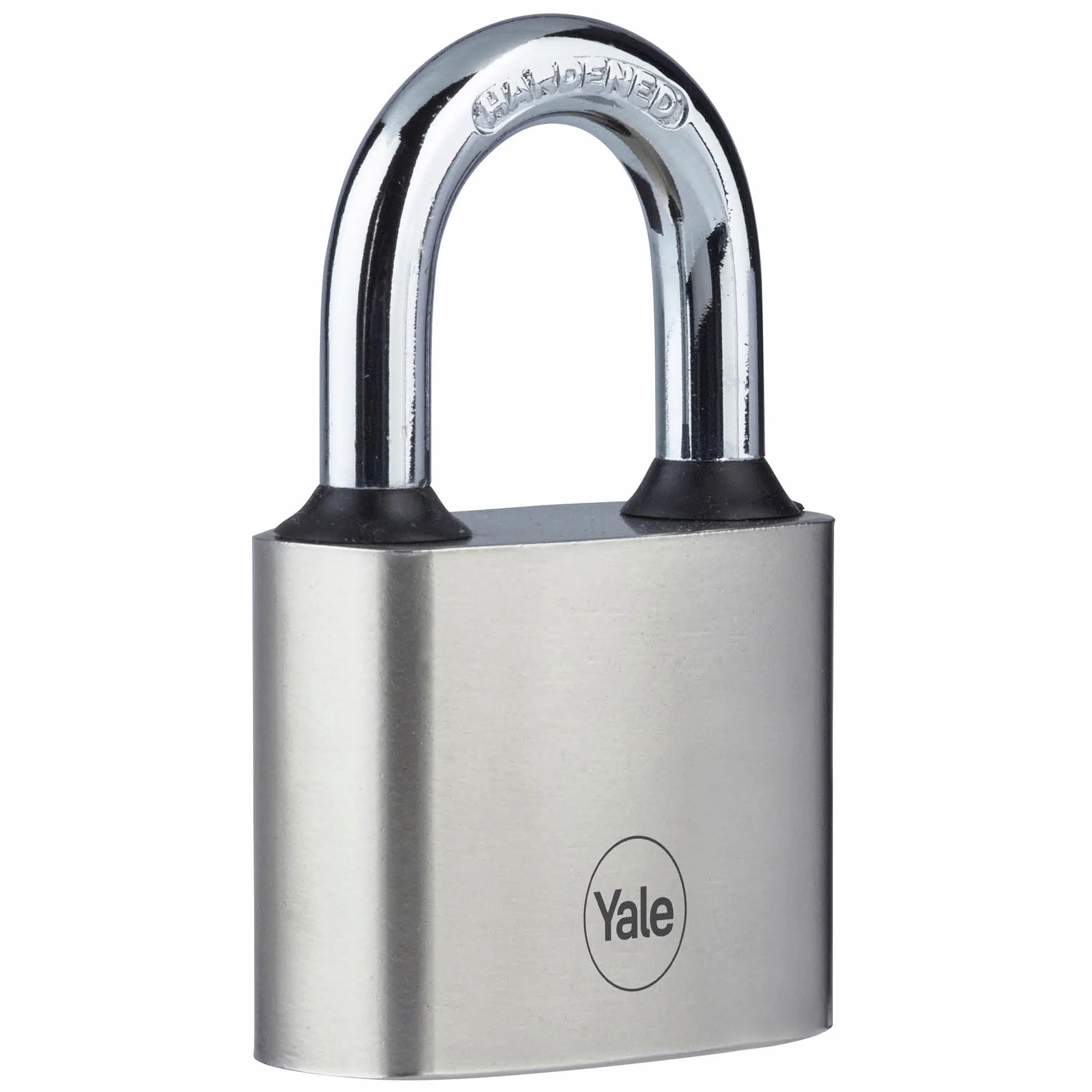 Yale Y112/40/124/1 Lucchetto Argento 40 mm Arco Acciaio Temprato Meccanismo a Disco Doppio Blocco Resistente Corrosione