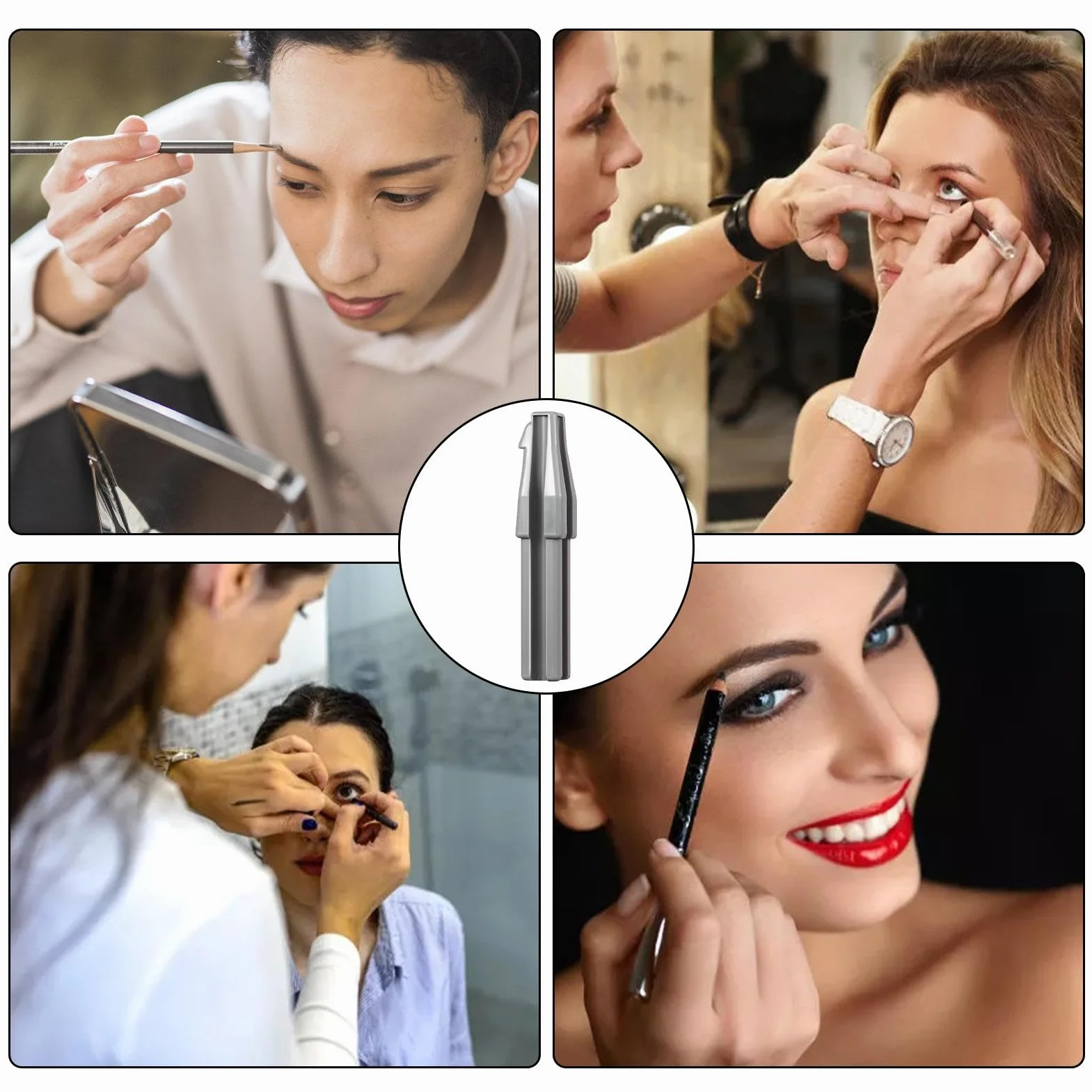 Temperamatite per trucco occhi, strumento per modellare le sopracciglia, portatile, per donne e ragazze