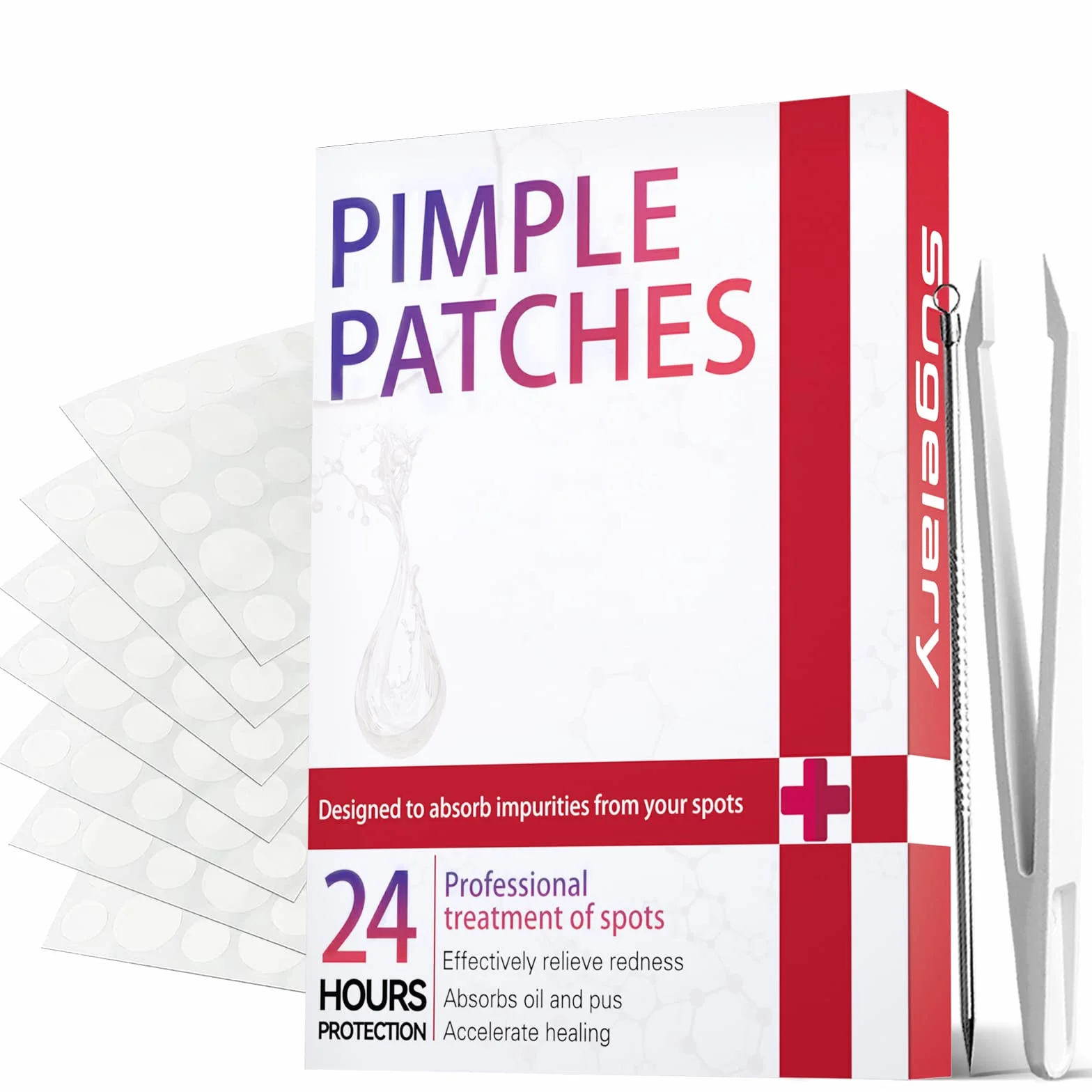 252 Pcs Cerotti Brufoli, 2 In 1 Giorno e Notte Uso Invisibile Naturale Idrocolloide Patch Brufoli, Hydrocolloid Acne Pimple Patch per Il Viso