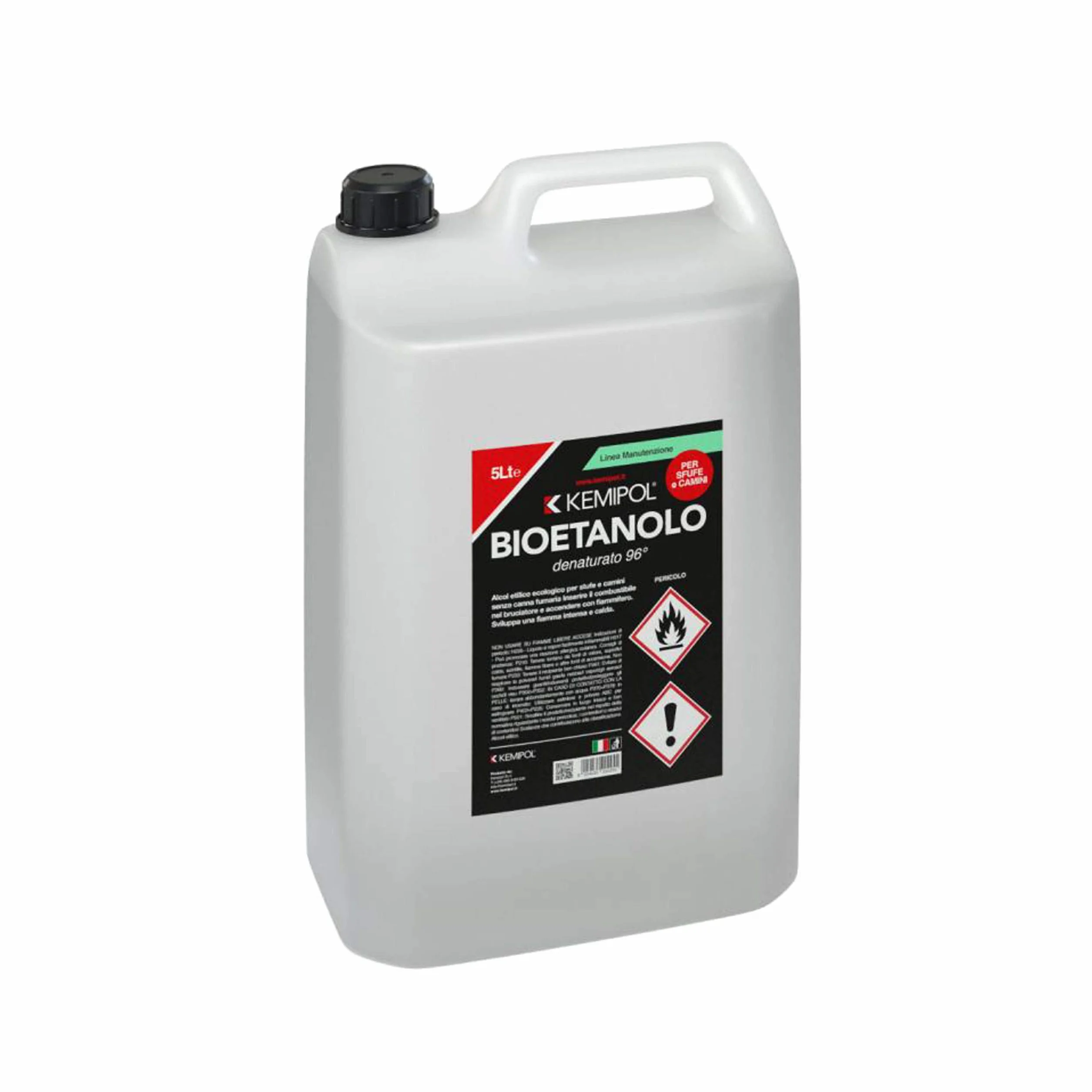 BIOETANOLO COMBUSTIBILE LIQUIDO ECOLOGICO 5LT PER CAMINO