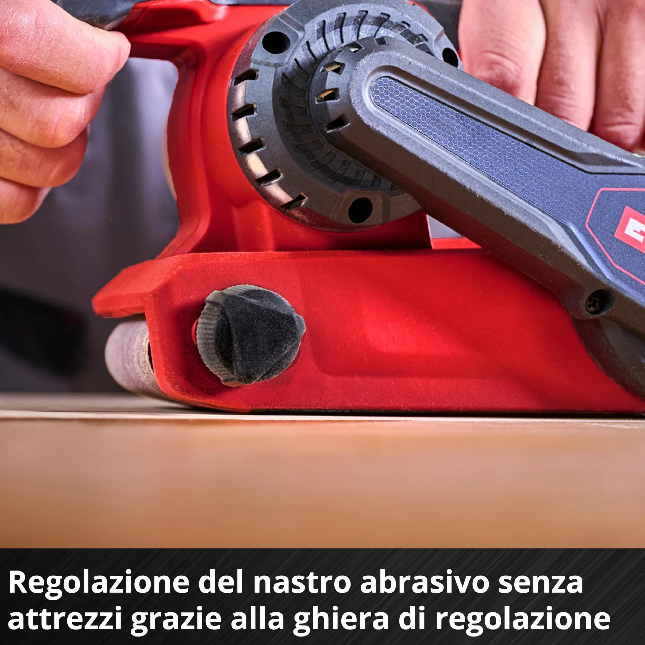 Levigatrice a batteria TP-BS 18/457 Li BL-Solo Power X-Change Einhell 18 V Brushless 3 nastri abrasivi 457x75 mm