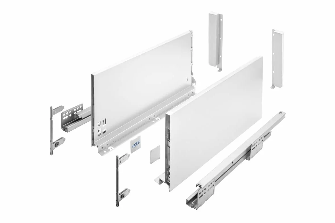 GTV Sistema di Cassetti AXIS PRO Scorrevoli 40 kg Chiusura Ammortizzata Larghezza 450mm Altezza 200mm Bianco