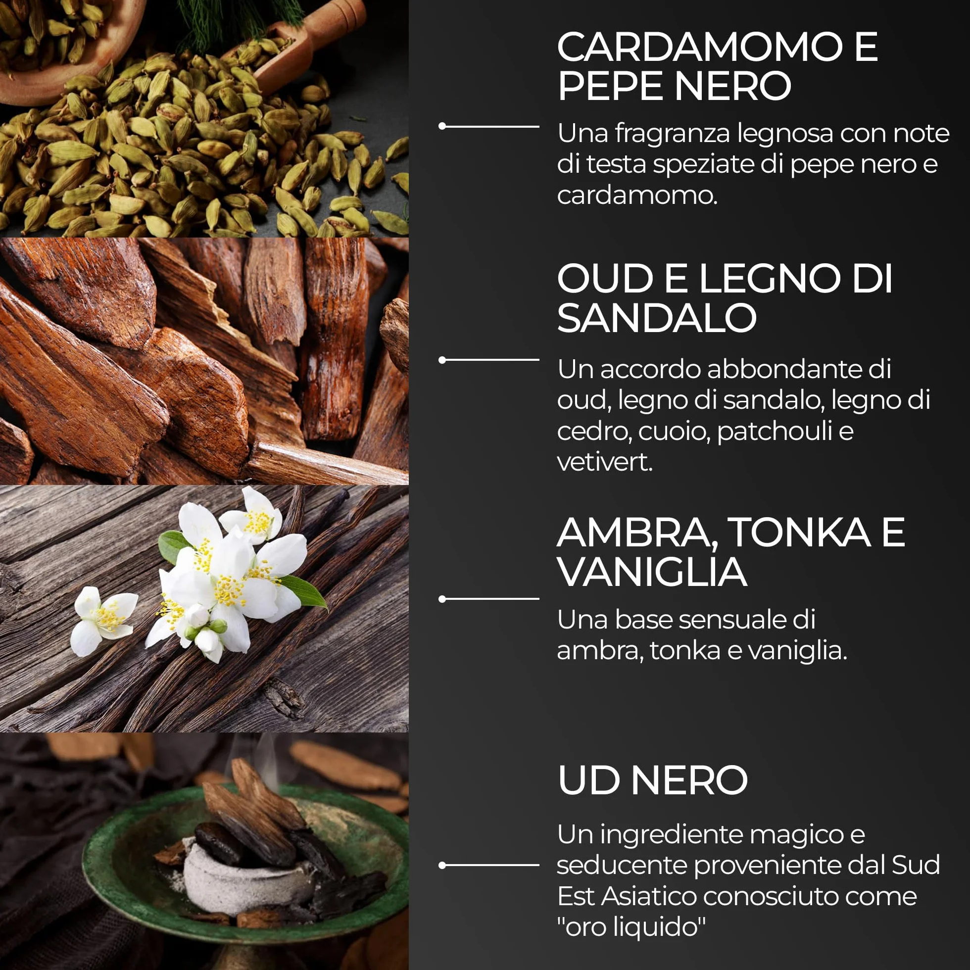 ZOUSZ Estratto di profumo Elixir Black Oud per uomo, Olio profumato legnoso di Oud, profumo a lunga durata, vegano e cruelty-free, formato viaggio, 10 ml roll-on.