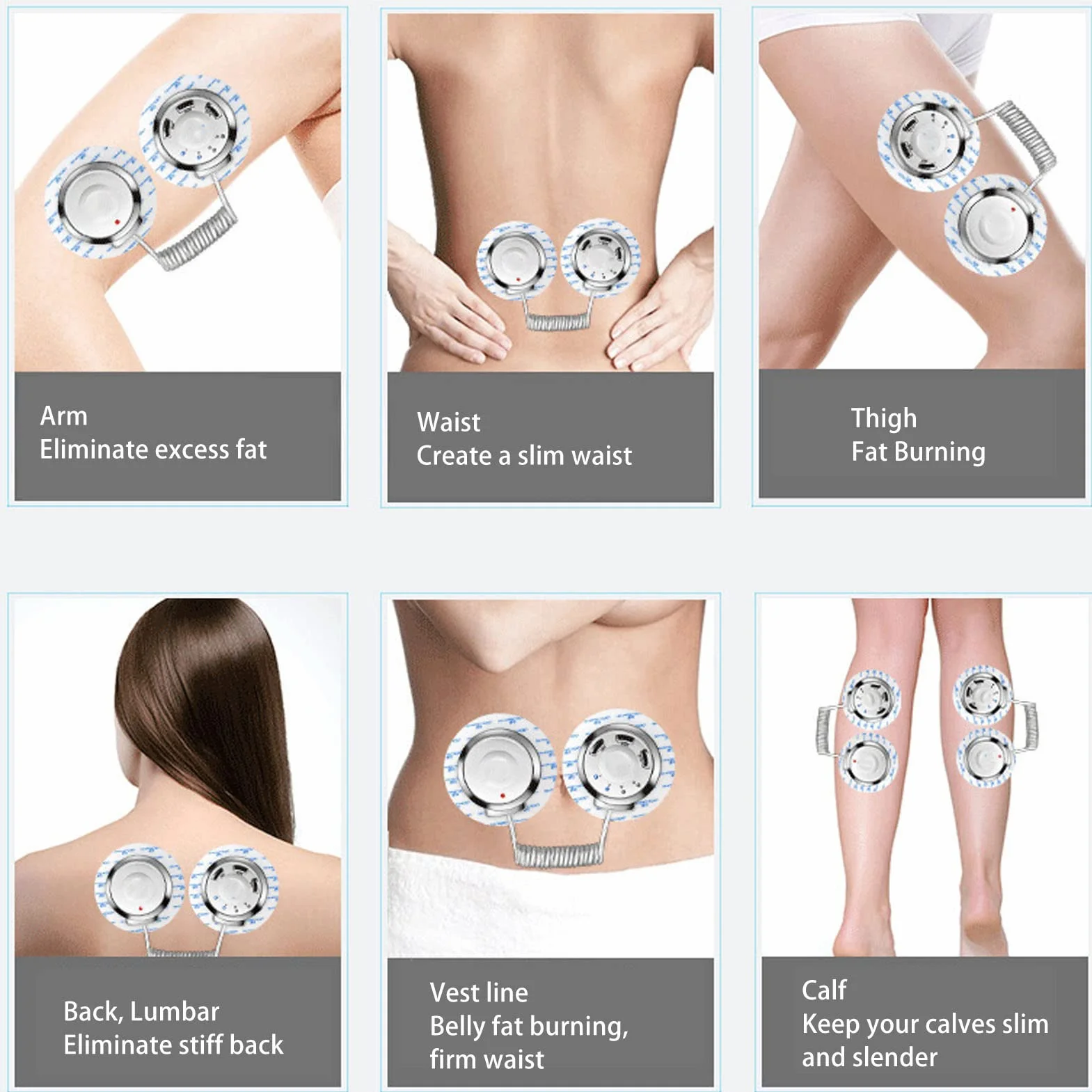 Elettrostimolatore Muscolare, Massaggiatore Elettrico Multifunzione per Addominali, Addome Braccio Gambe Waist Glutei Massaggi-Attrezzi, Portable Beauty Liposuction Equipment Massaggiatore Silenzioso