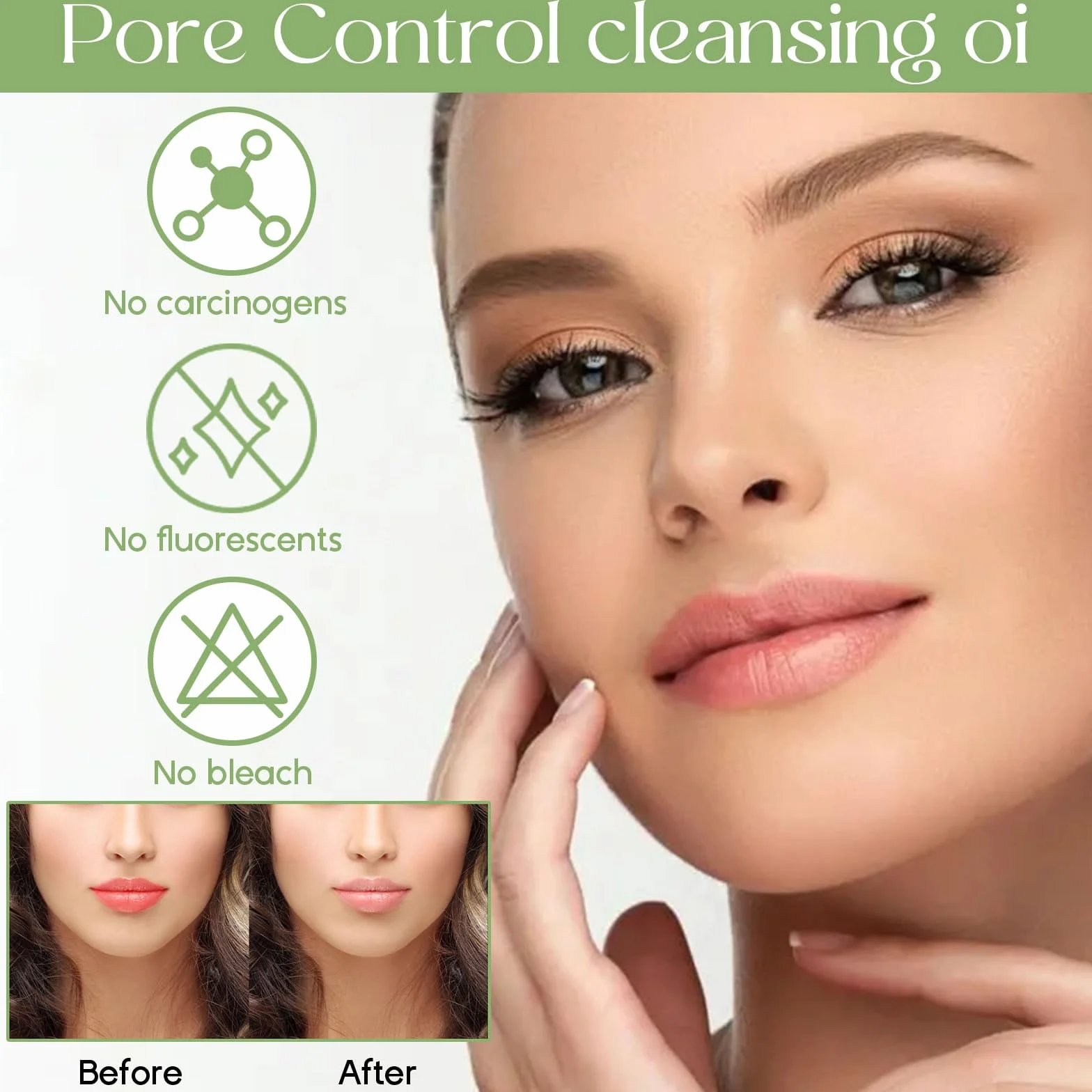 Heartleaf Pore Control Cleansing Oil 100 ml, Olio Detergente Viso, Pore Deep Oil Cleanser, Rimozione Quotidiana dei Punti Neri, Adatto a Tutti i tipi di Pelle