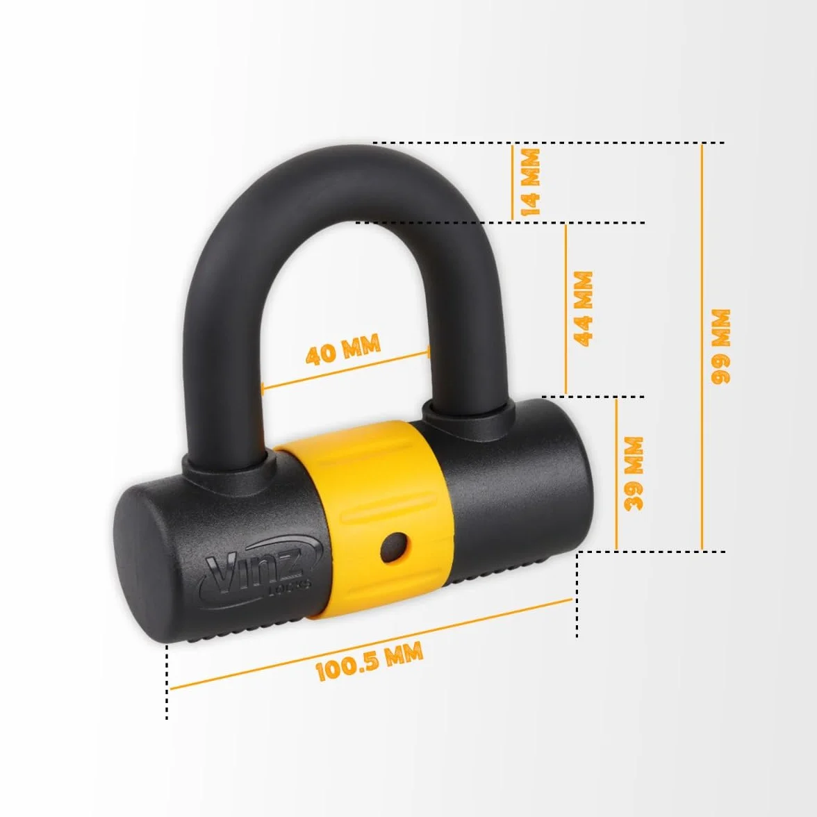 VINZ Kinabalu Cavo antifurto in acciaio Ø 12 mm 5 m con serratura rivestita in plastica