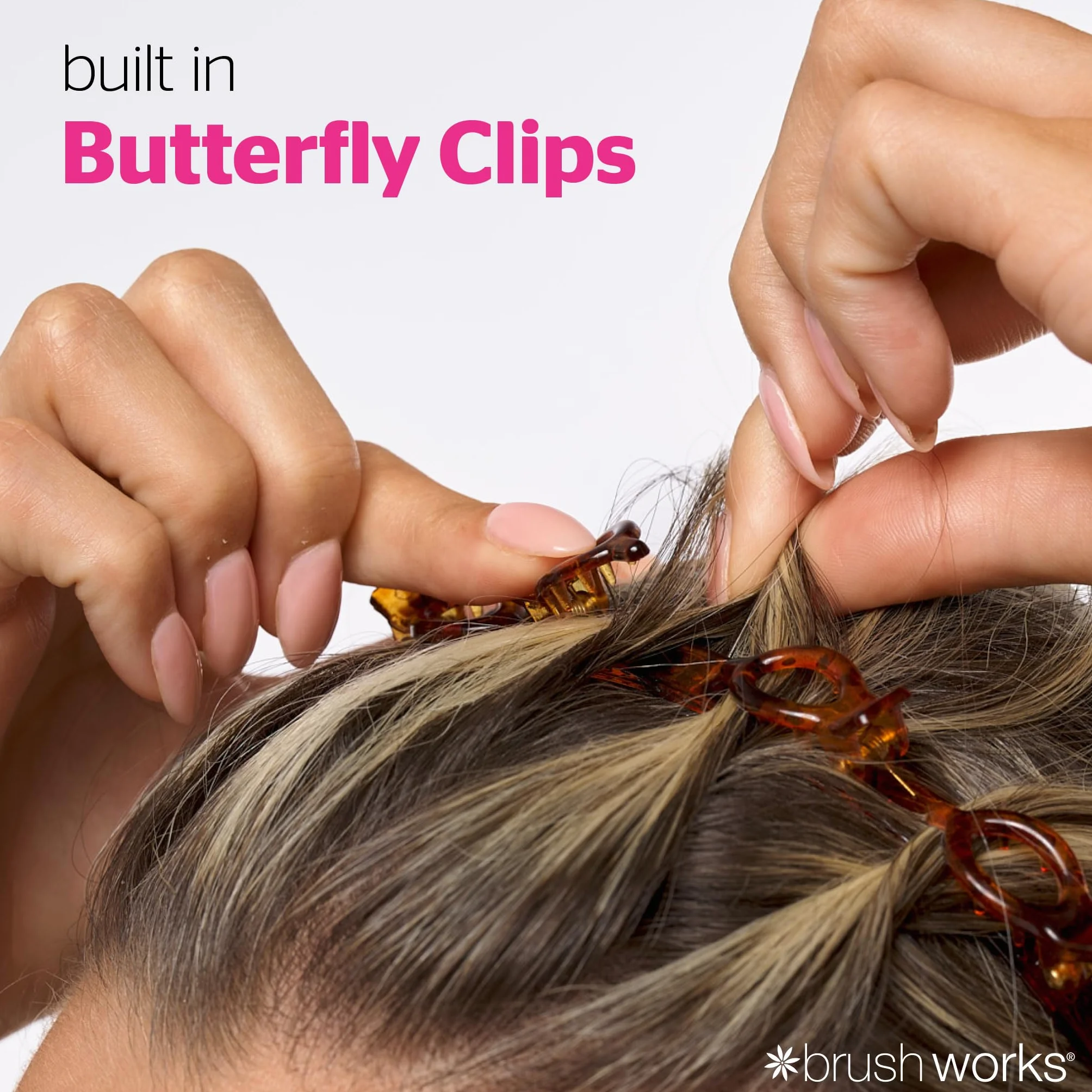 Brushworks Butterfly Clip Headbands - 3 Pack