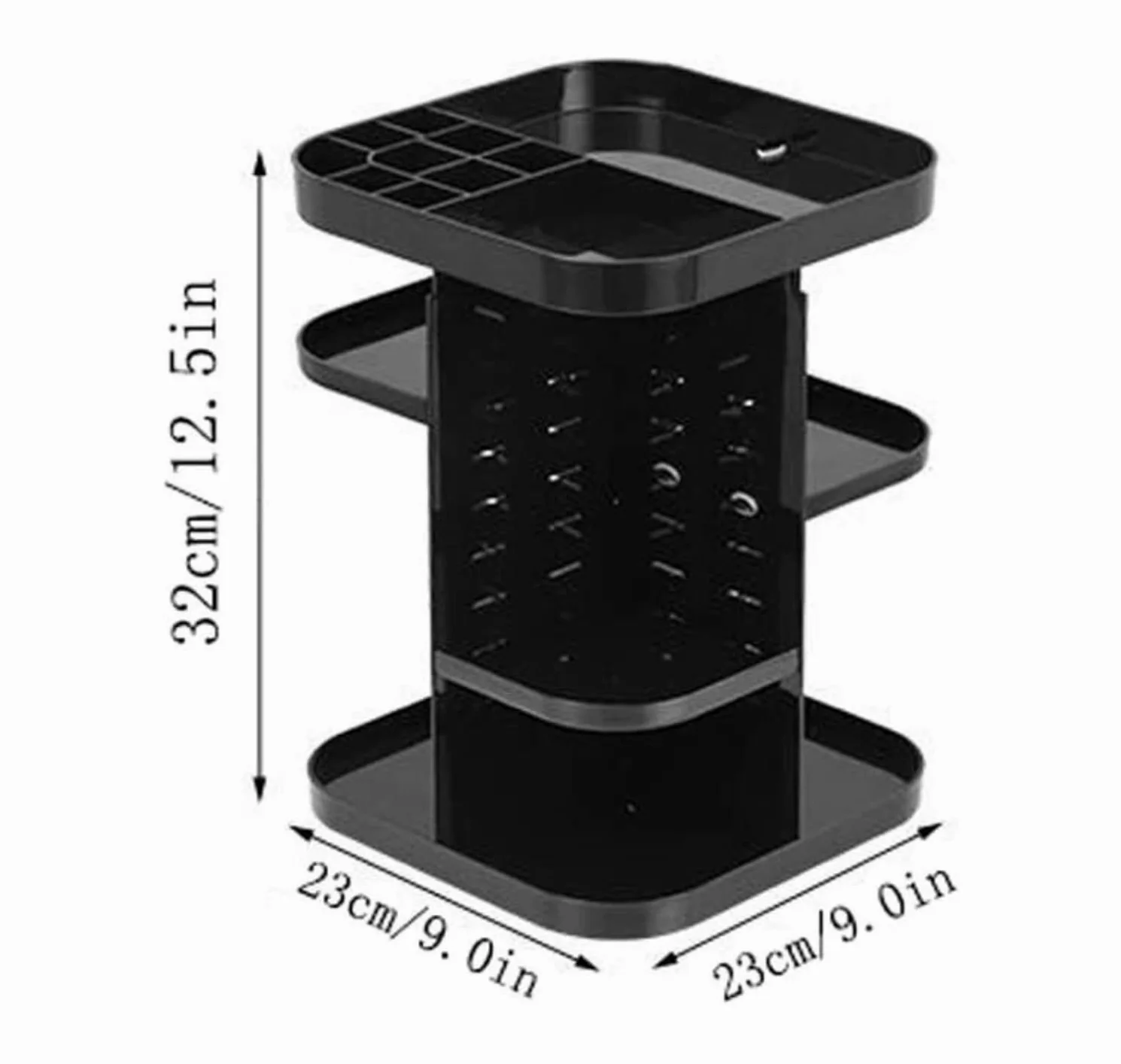 Porta Trucchi,Toeletta Scatola Rotante per Cosmetici Cassetto per Desktop Rossetto Prodotto per La Cura della Pelle Organizzatore per Trucchi Multifunzione(Transparent)