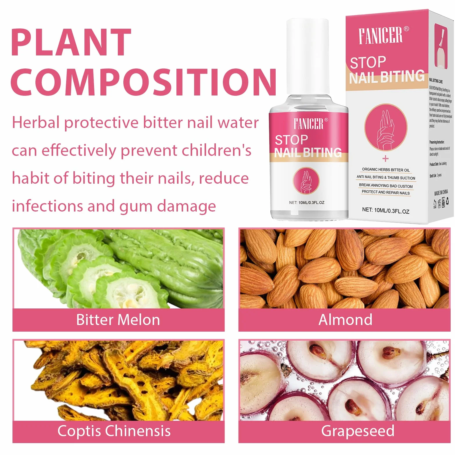 10ml Liquido Stop Per Prevenire La Masticazione, Liquido Anti-Morso, Liquido Per Smettere Di Mangiarsi Le Unghie, Prevenire il Rosicchiamento nei Bambini e negli Adulti, Applicazione Facile