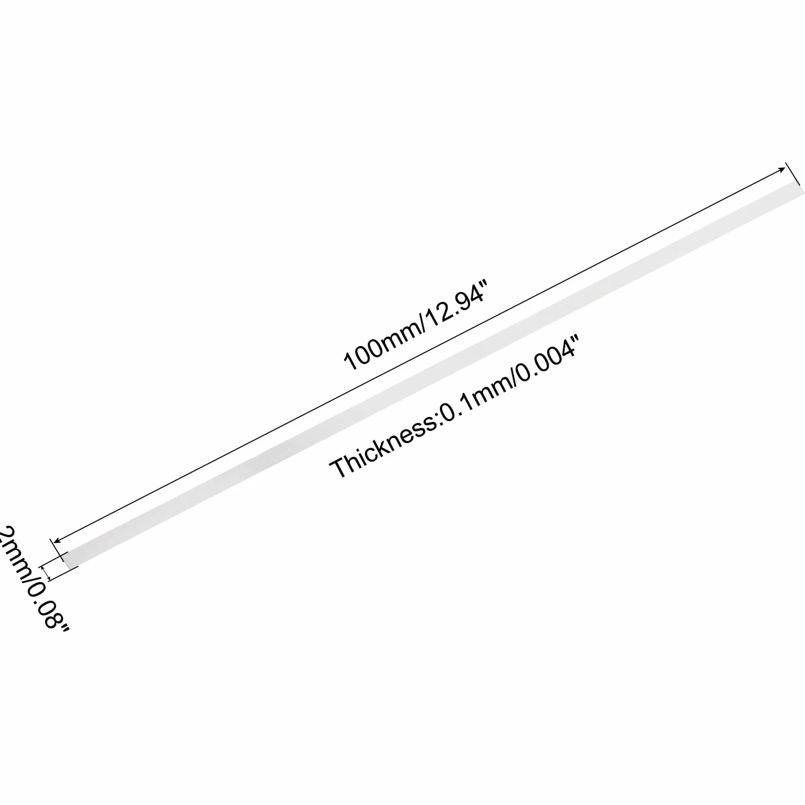 QUARKZMAN Nastro di Nichel Puro 0.1mm x 2mm x 100mm Linguetta per Saldatura Batteria 25 Pezzi