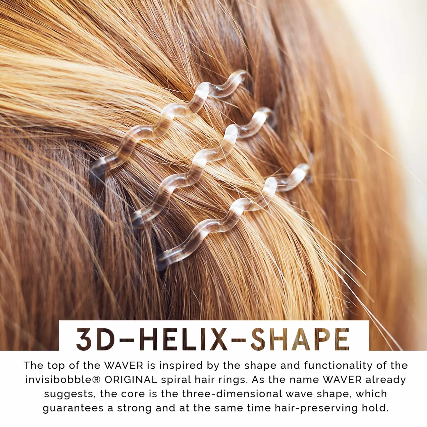 Invisibobble Clip capelli marroni Waver+ Pretty Dark x3 Mollete per capelli I forcine per donne e ragazze I grande comfort con forte tenuta I alta tecnologia