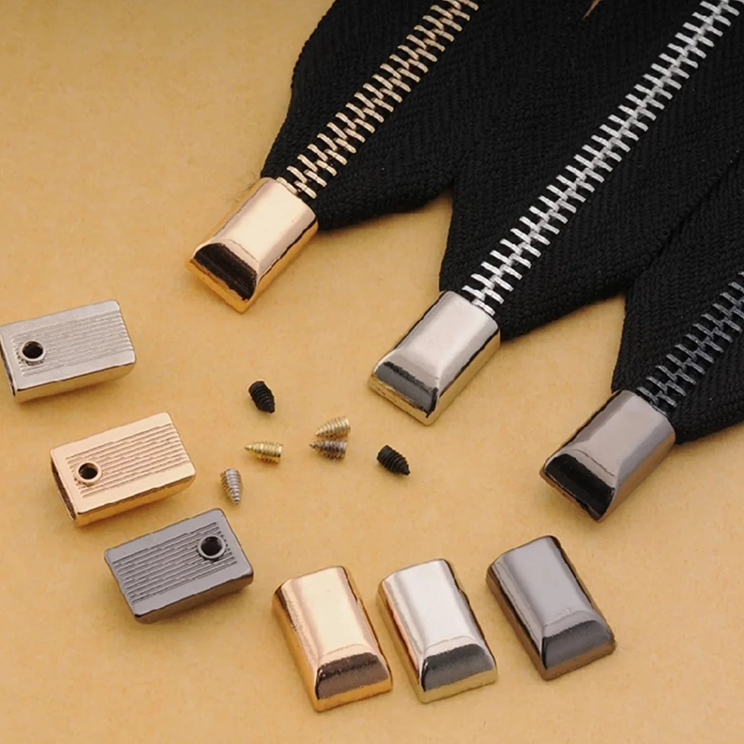 Zestaw 61 sztuk stile rettangolare cerniere clip riparazione con cacciavite argento/bronzo/dorato