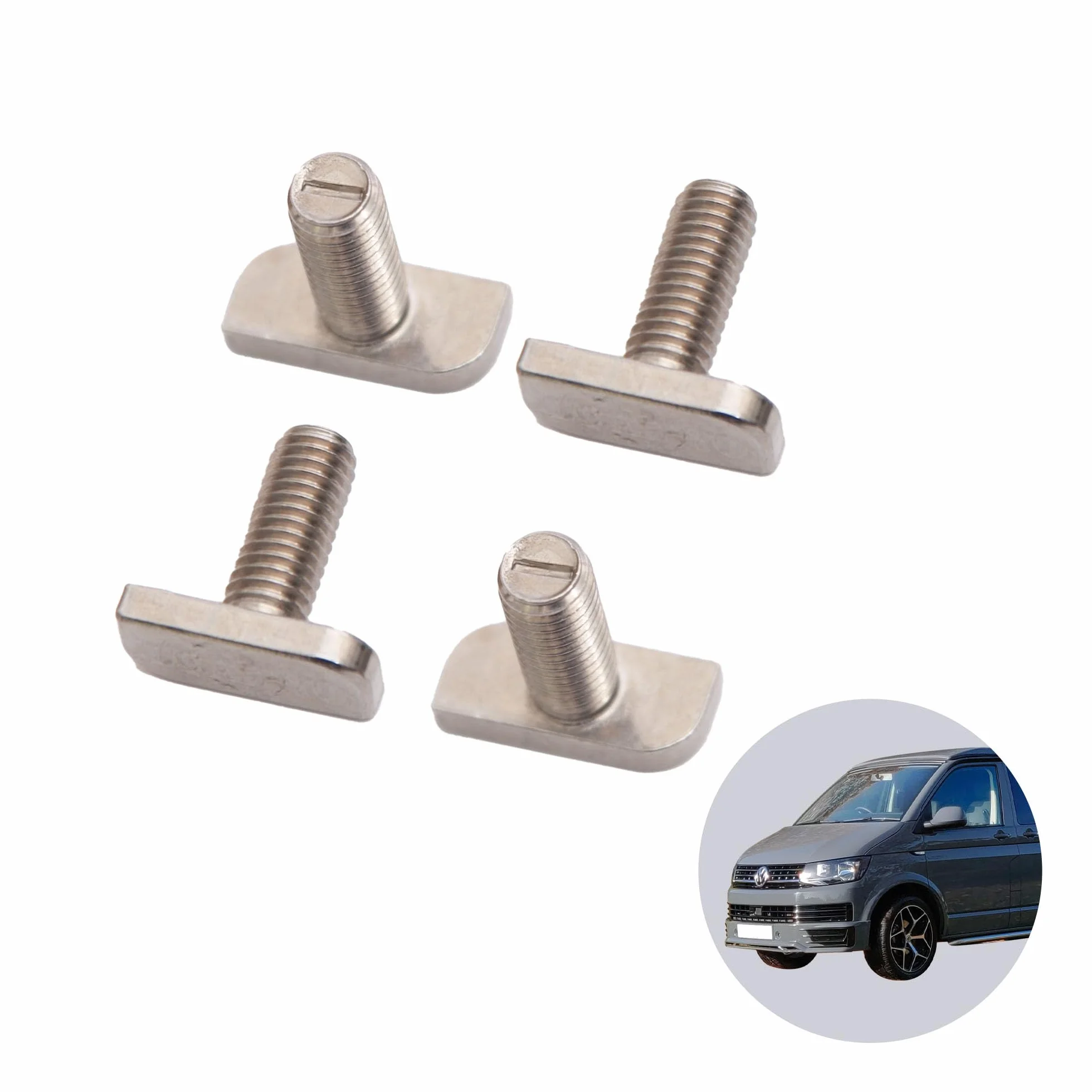 Set di 4 viti a T in acciaio inox per guide con profilo a C VW T5 T6 T6.1 Camper