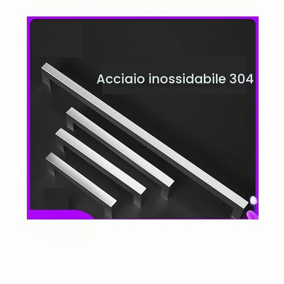 Maniglie per Mobile Acciaio Inox Distanza Fori 320 mm 2 Pezzi