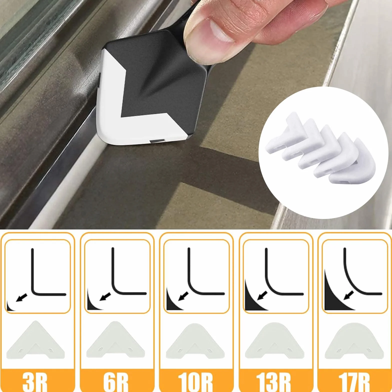 Kit rimozione silicone 5 in 1, coltello giunture acciaio inox, 6 pastiglie intercambiabili