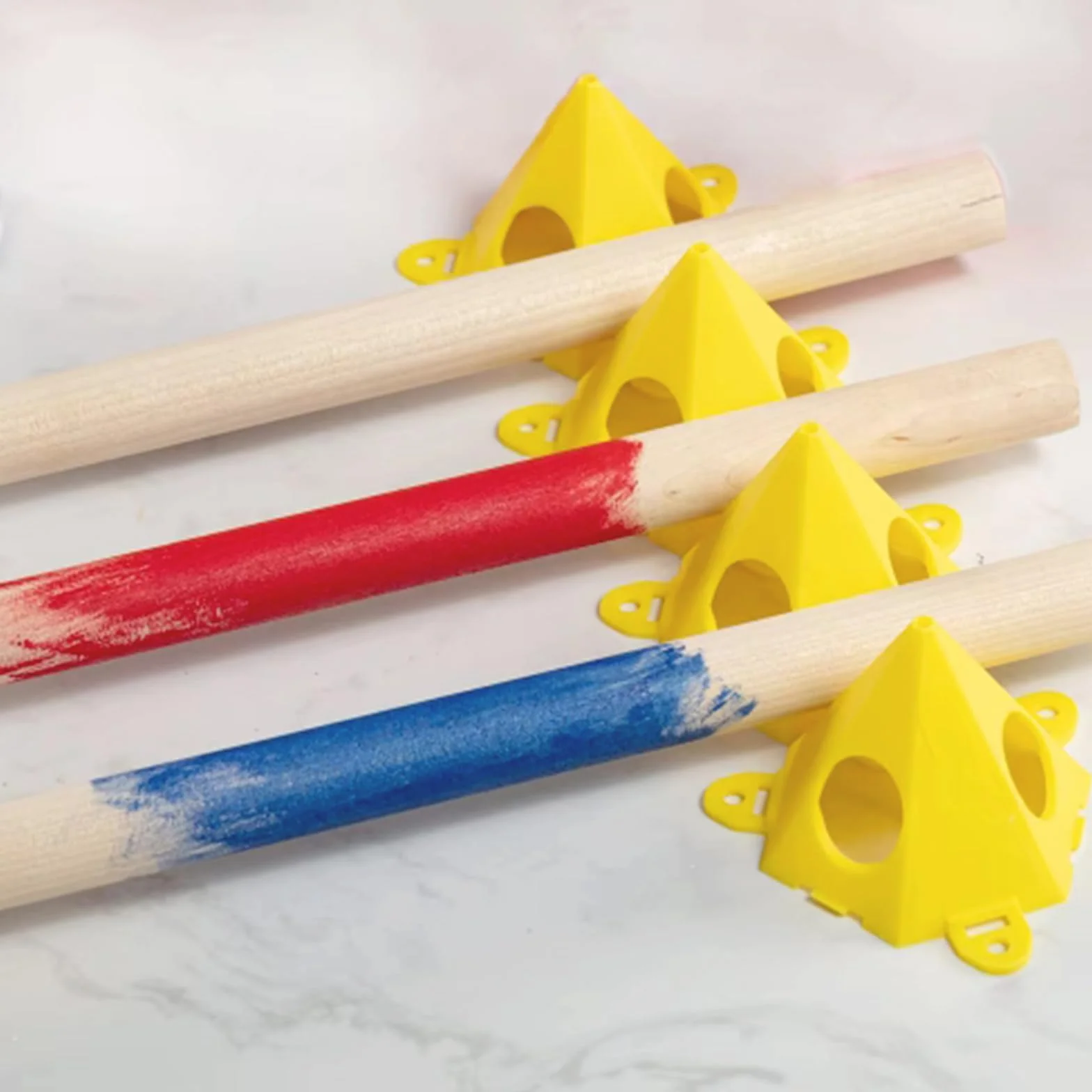 Giallo Cono Tela e Triangolo di Vernice, Supporto Supporti Pittura Perforata Legno Mobili Stand, per Porta Dell'armadio in Tela Gialla, Utensili Manuali E Accessori