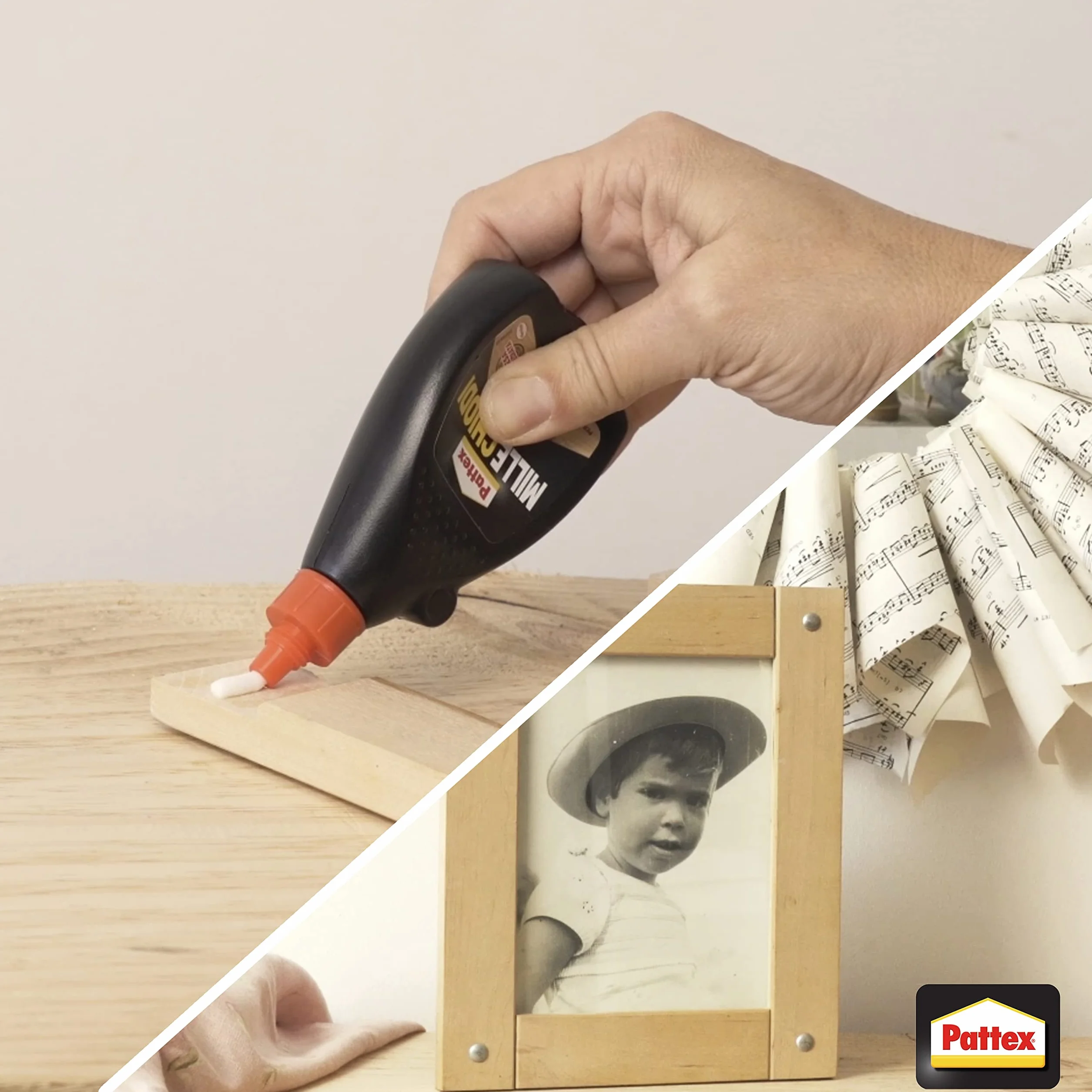 Pattex Millechiodi Legno Colla per legno trasparente presa a ventosa flacone 100g
