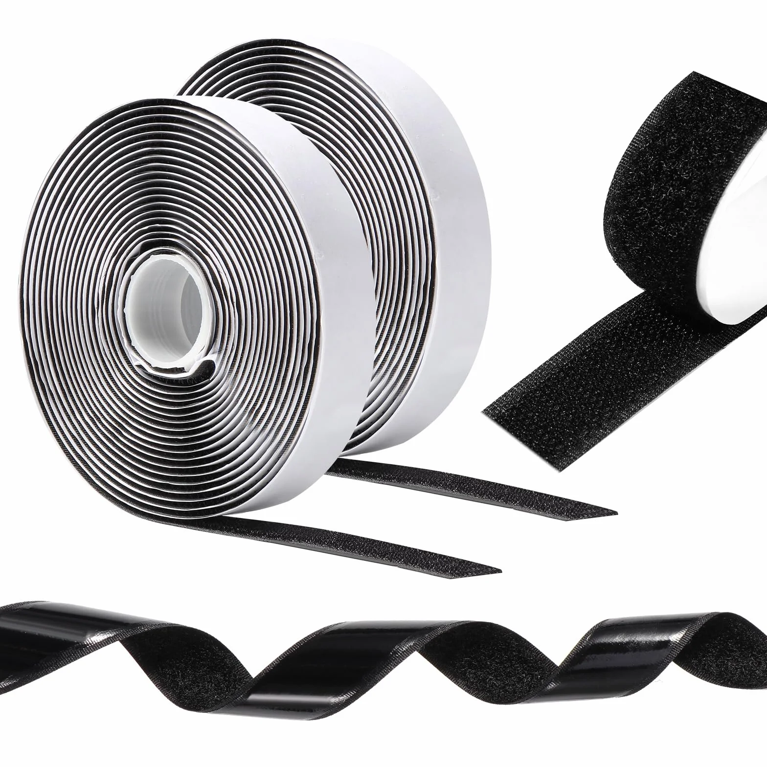 Nastro Adesivo a Strappo Feltro Oderra 5M x 20MM Hook Loop Autoadesivo Nero