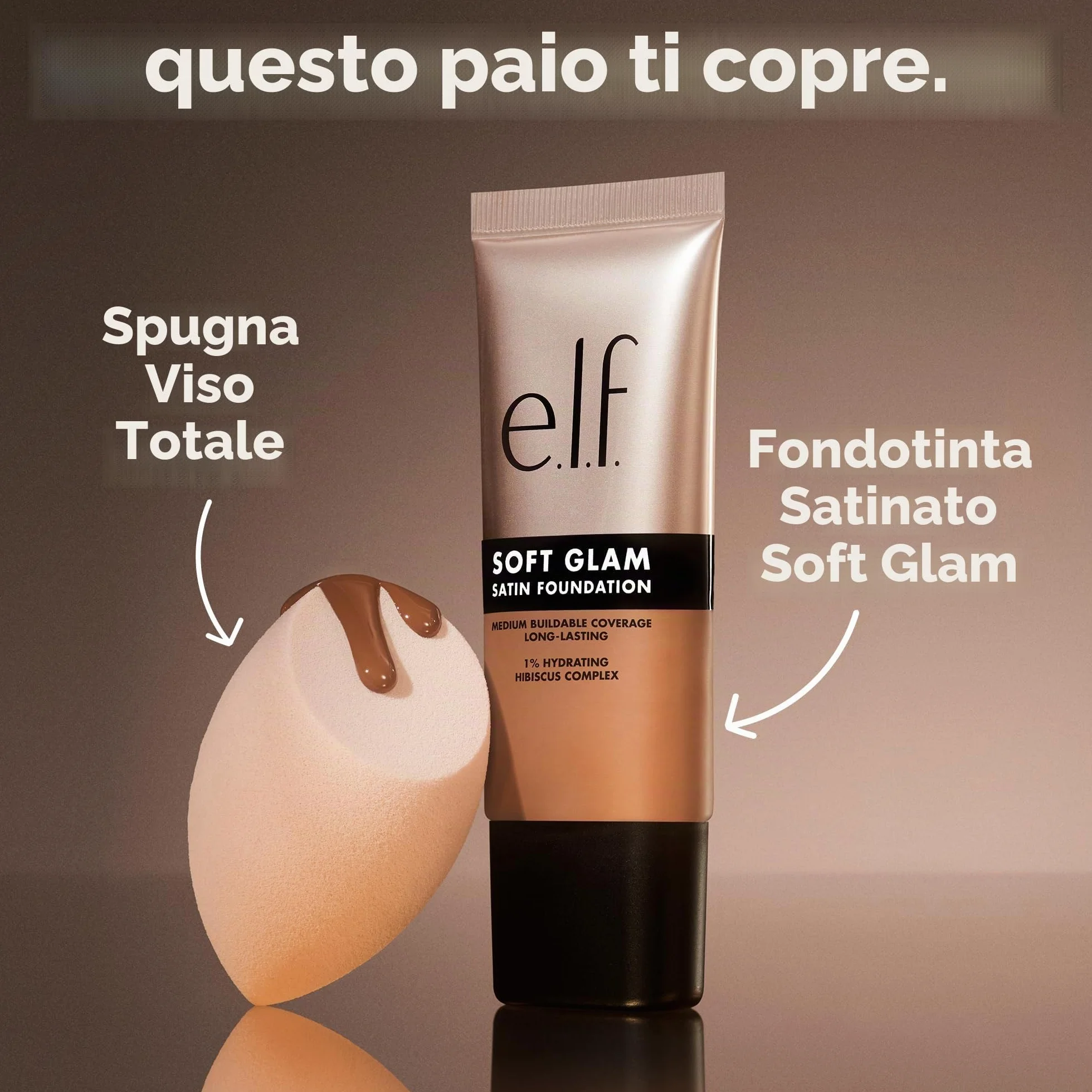 e.l.f. Soft Glam Satin Foundation, Medium Coverage, Long Lasting and Modulable for a Smooth Satin Finish, Vegan & Cruelty-Free, 21 Light Neutral