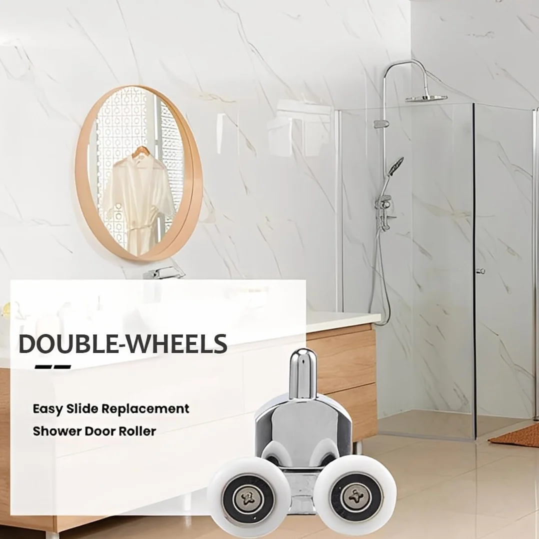 Rotelle per Porta Della Doccia WeddHuis 8 Pezzi, Metallo Diametro 23 mm, Cuscinetti Scorrevoli