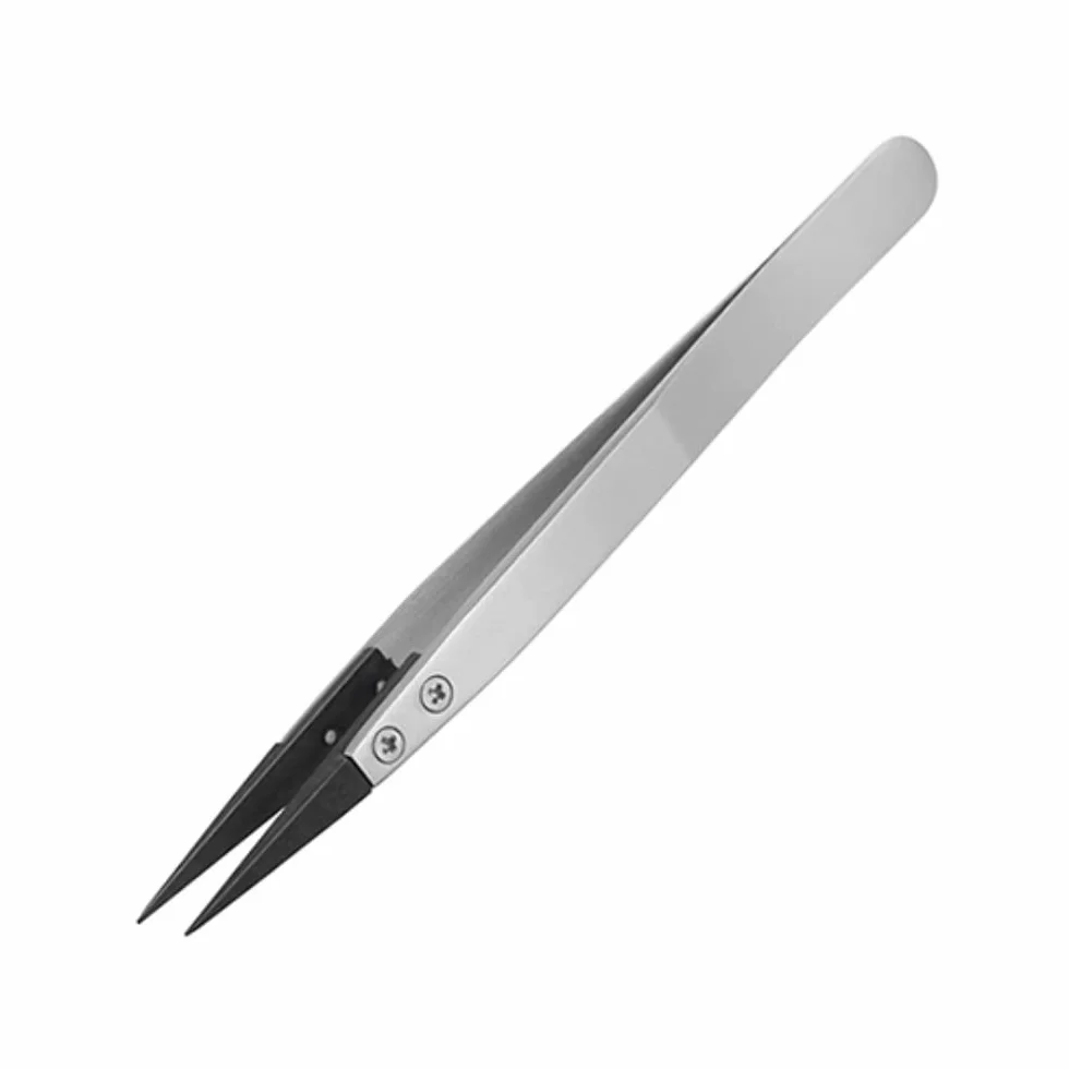 ENGINEER PTZ-41 Pinzetta a punta fine acciaio inossidabile ESD con punte in plastica