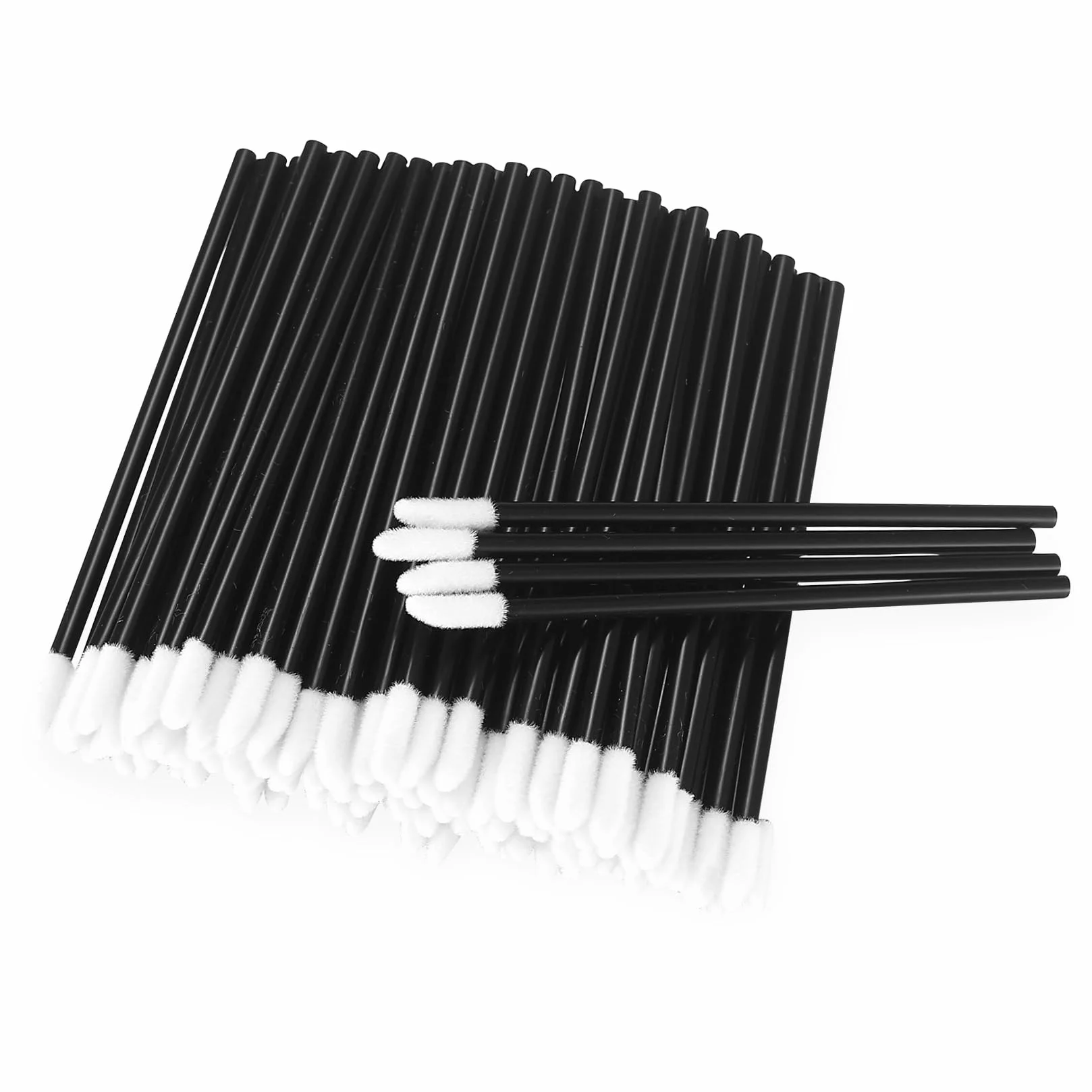 300 pezzi Spazzole per Labbra Rossetto, Pennelli Labbra, Trucco Pennello Bacchette Strumento Applicatore Trucco di Bellezza, Lip Gloss Applicatore Bacchette Pennello - Nero