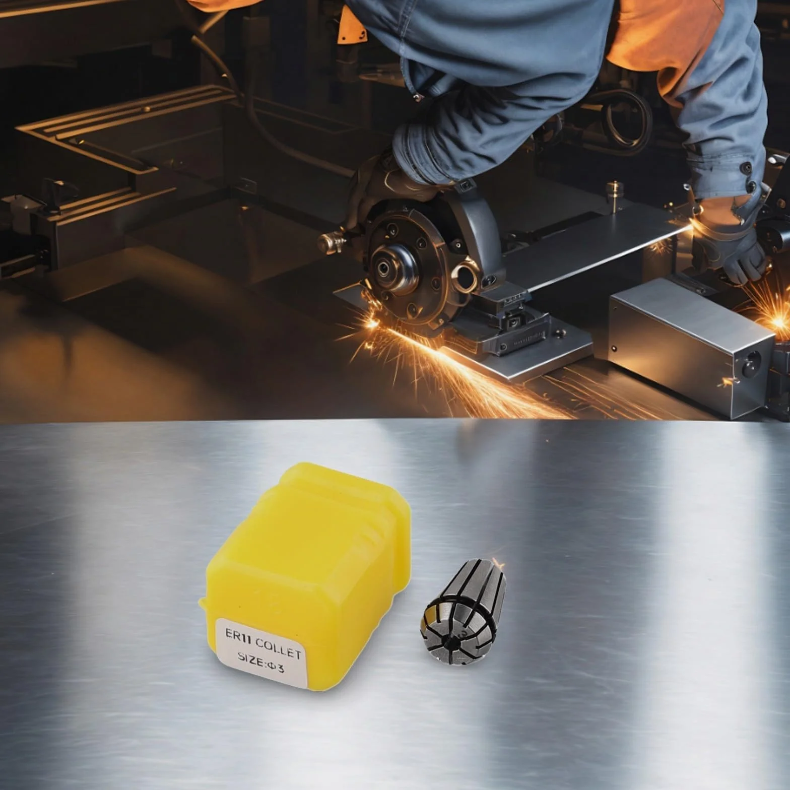 ER11 Molla Collet Kit Spring Steel 3mm do CNC Frezarki