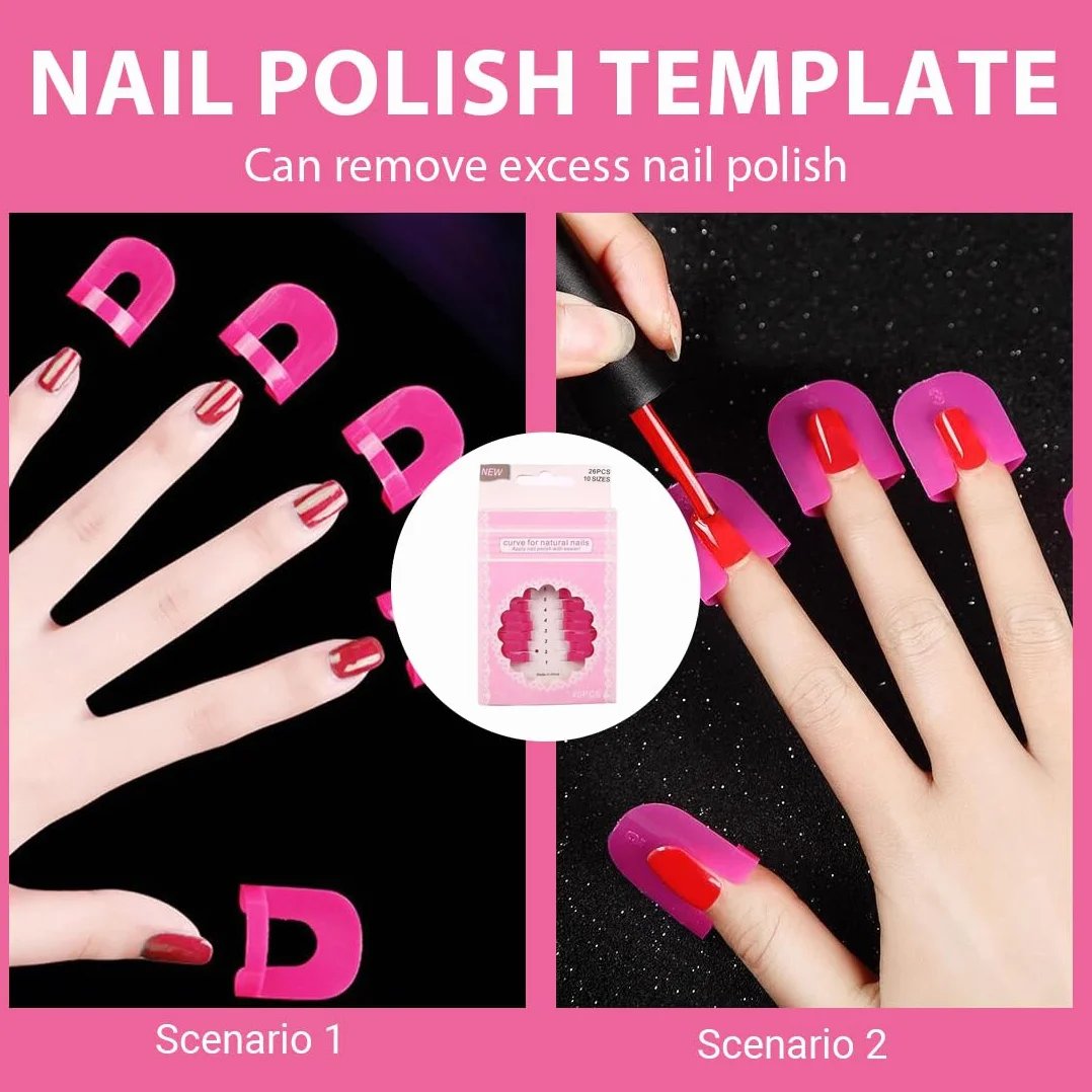 EIHI 78 Pezzi Stencil per smalto per unghie, stencil unghie, accessori per unghie, protezione per punte di protezione per smalto per nail art riutilizzabile Accessori