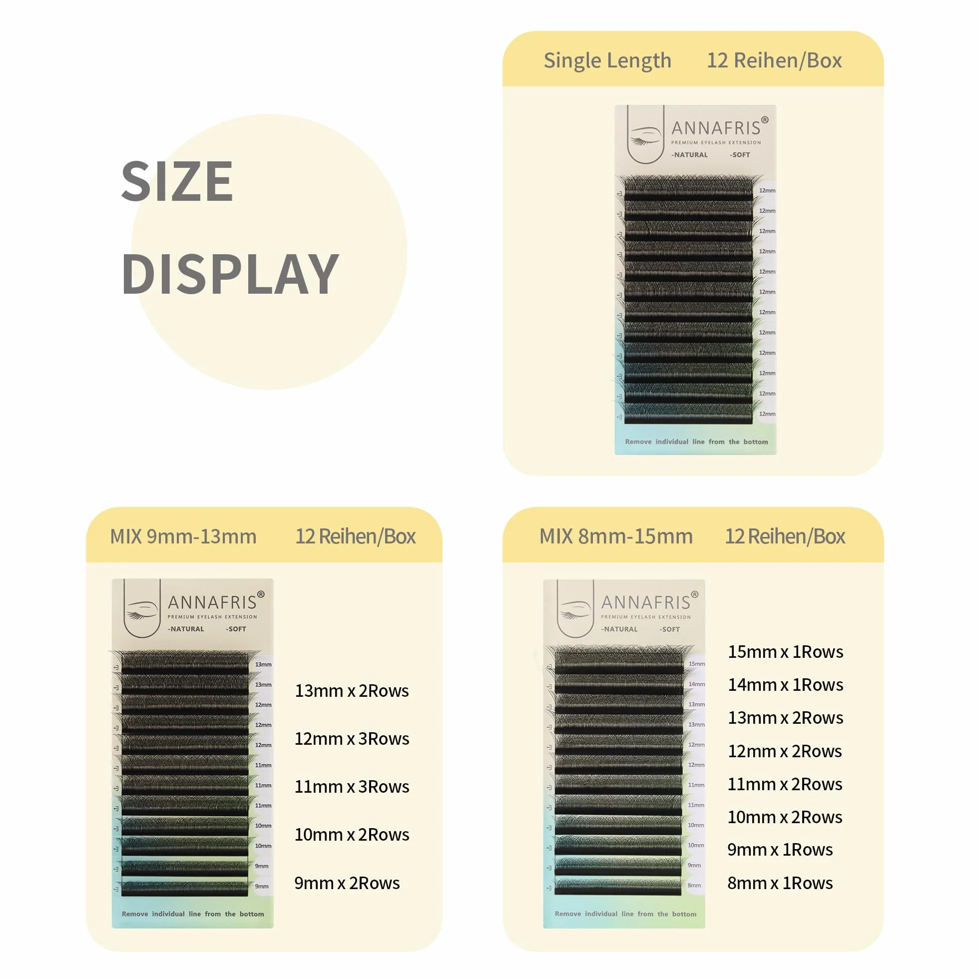 5D Extension Ciglia W 0.07 C Curva 8-15mm Premade Fan Lash Russian Volume Ventole Ciglia Ciuffetti 5D Eyelash Extension Professional(5D，W，0.07，C Curl,8-15mm)