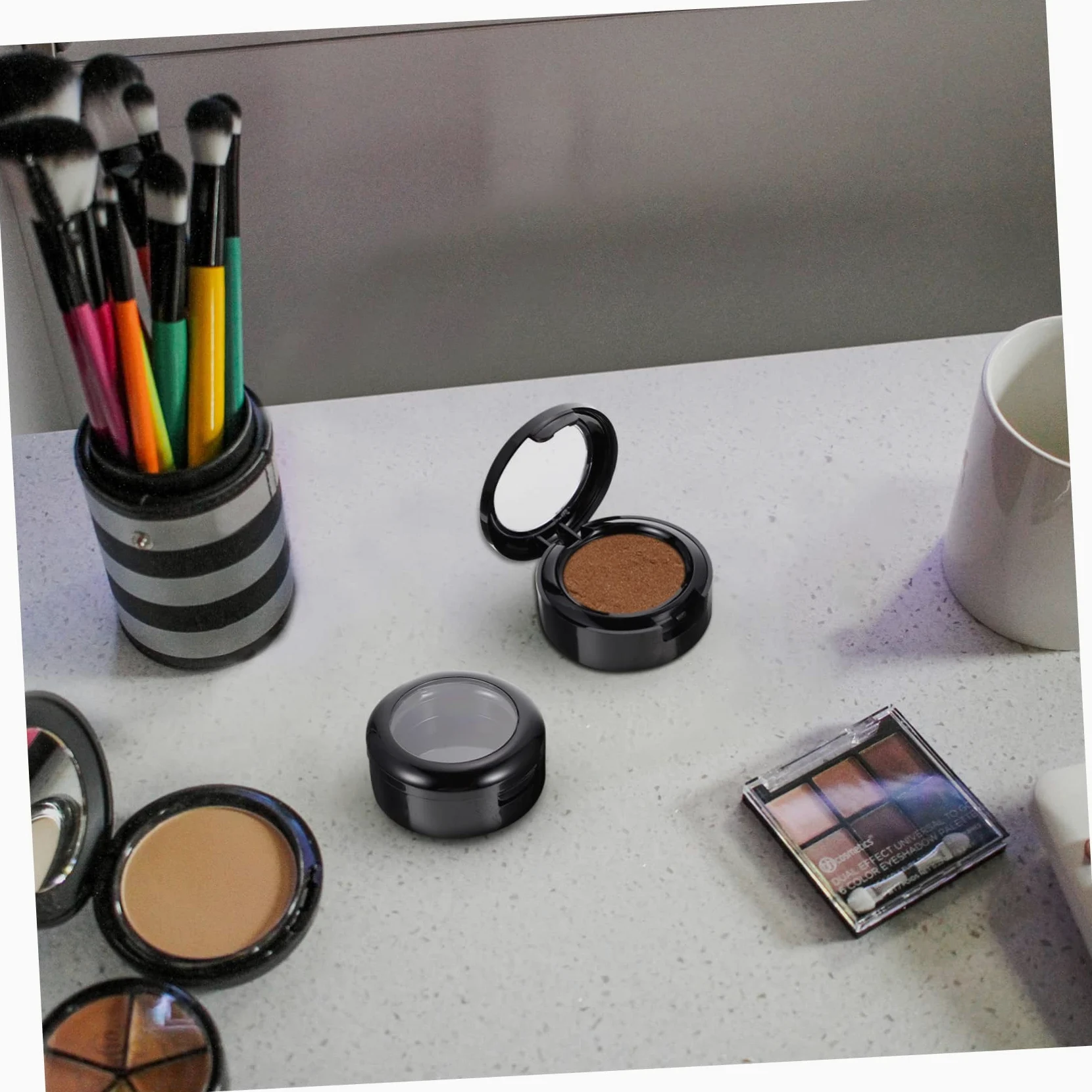 Baluue 24pezzi Contenitori Per Ombretti Monocromatici Organizer Cosmetici Portatile e Ombretti e Blush