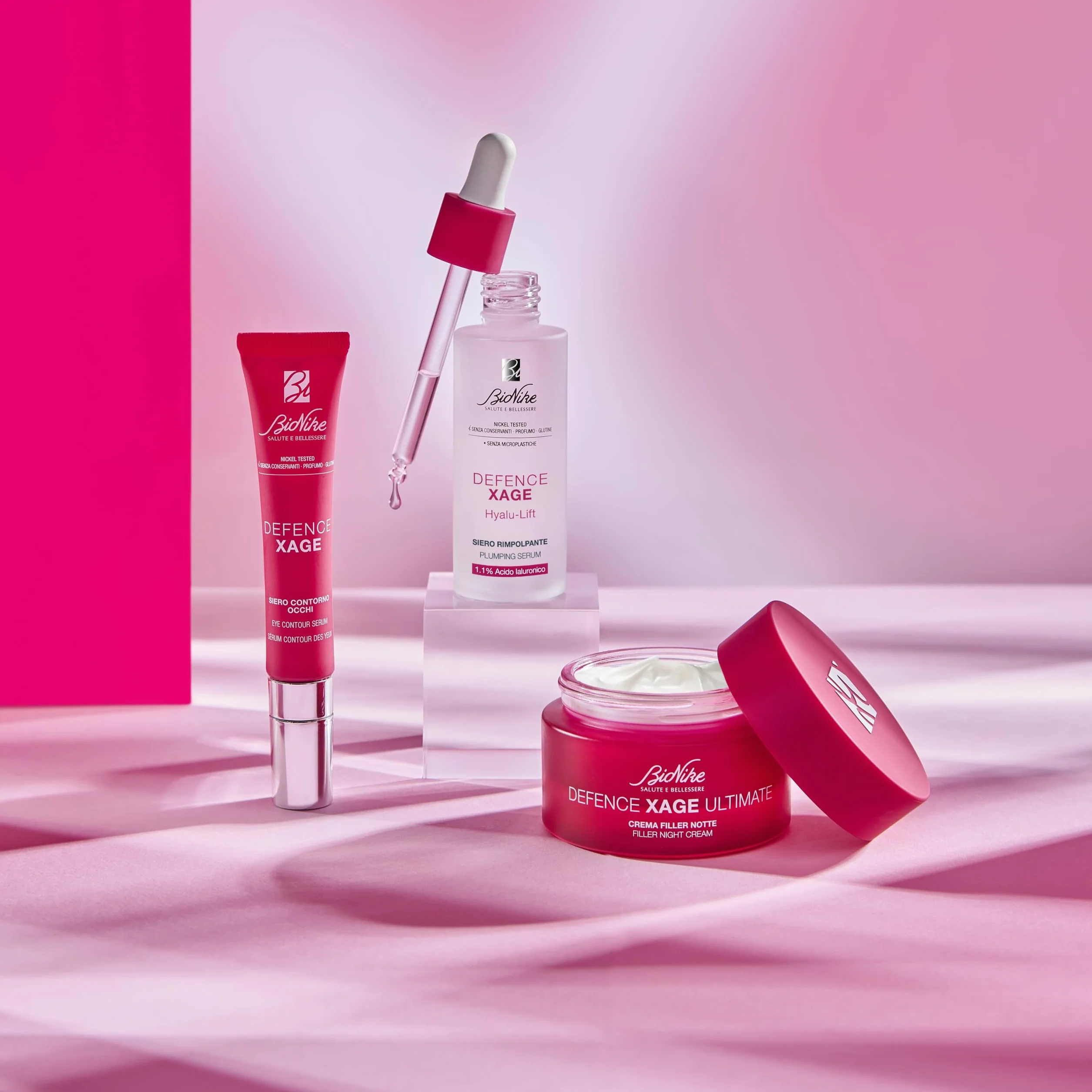 Bionike Defence Xage Ultimate - Lifting Viso Rimodellante Anti Age, Rimodella e Contrasta Rilassamento Cutaneo e Rughe Profonde, Dona Elasticità e Tonicità, 50 ml