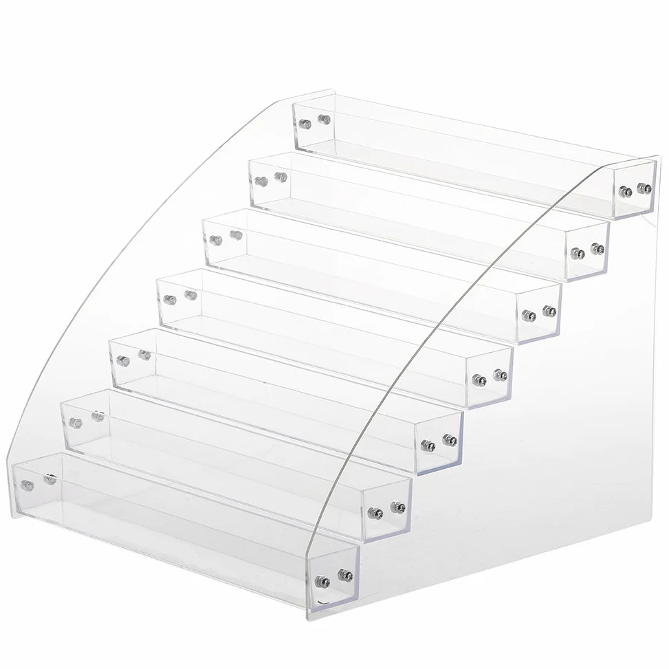lyrlody Organizzatore per Cosmetici, Espositore a 7 Strati in Acrilico Trasparente, Porta Trucchi e Smalti per Unghie, 31 x 31 x 25 cm
