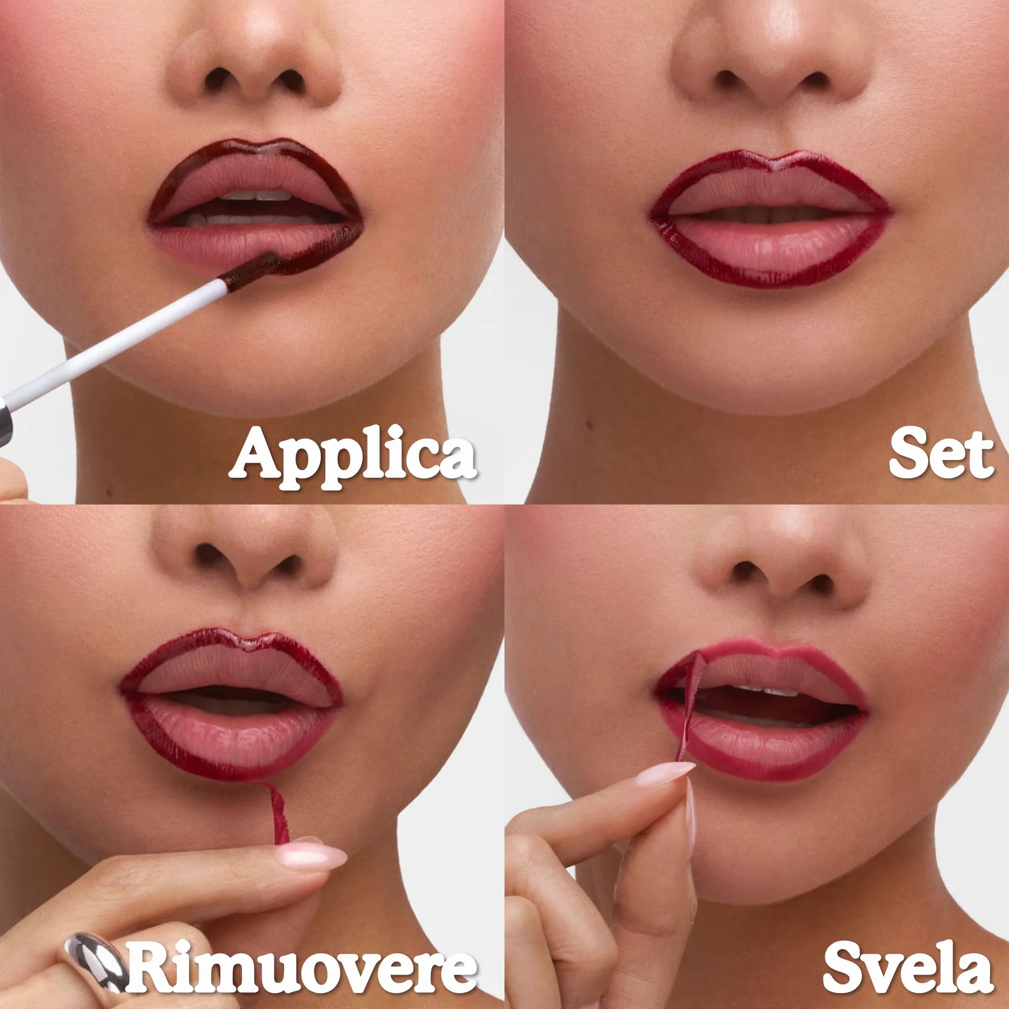 Sacheu Lip Liner Stay-N Tinta Labbra Peel Off – Tattoo per Labbra a Lunga Durata, Effetto Matte Transfer Proof con Acido Ialuronico e Vitamina E, Vegano Trucco Cruelty-free (p-INKED)