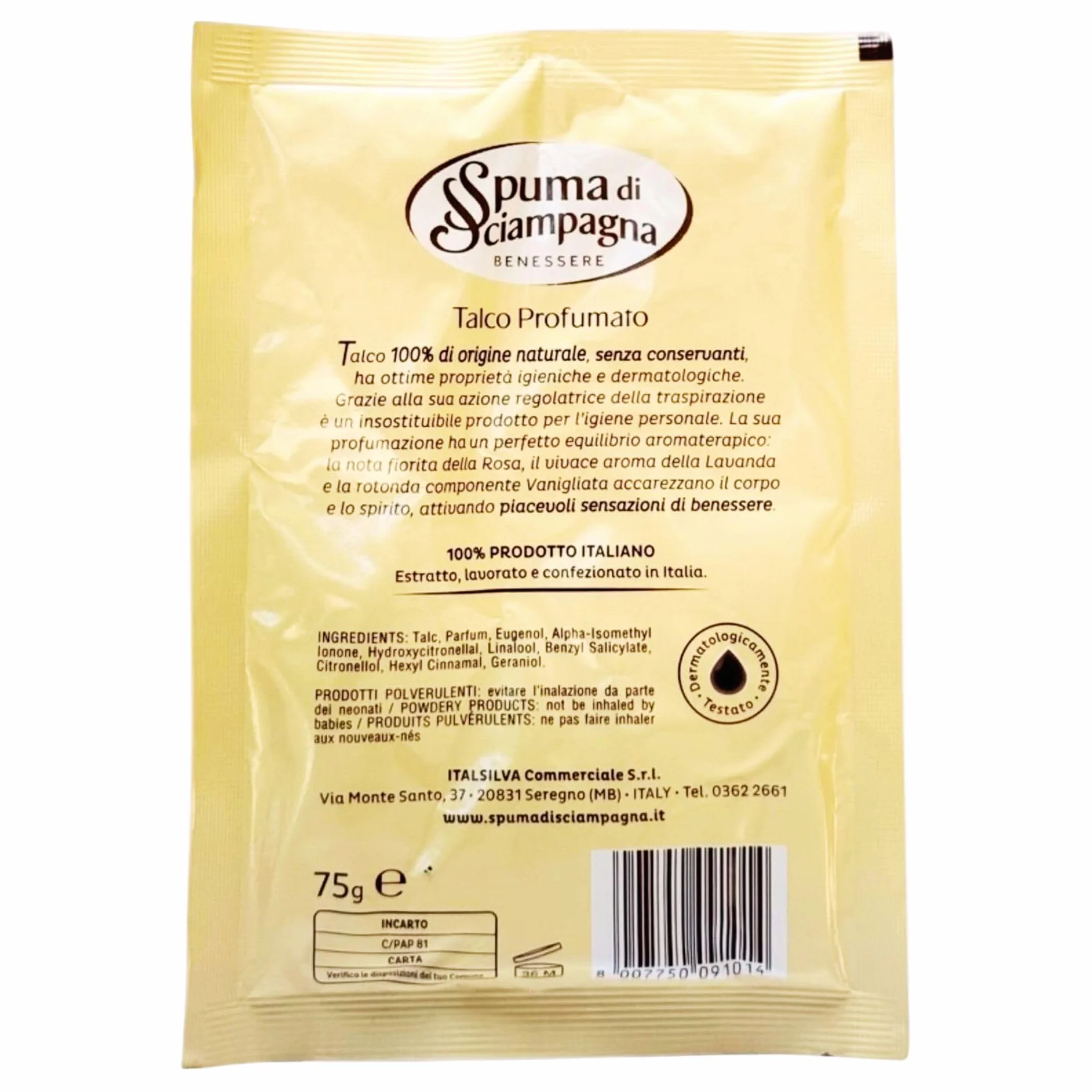 Busta Talco Profumato, Per Una Pelle Morbida e Vellutata 75g (6 Buste)