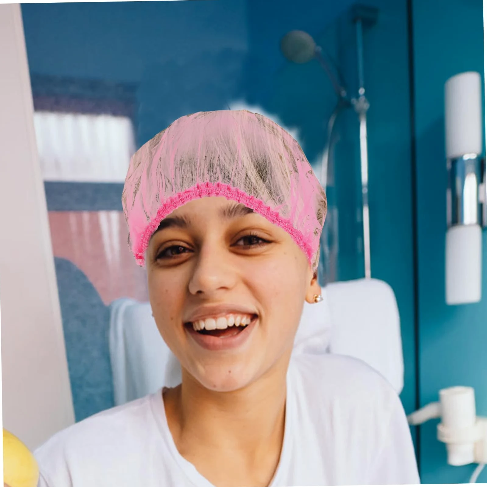 Cuffie da Doccia Usa e Getta per Donne 500 Pezzi Grande 44 Cm Elastiche Impermeabili per Chioma Lunghi Bagno Spa Cucina Viaggi