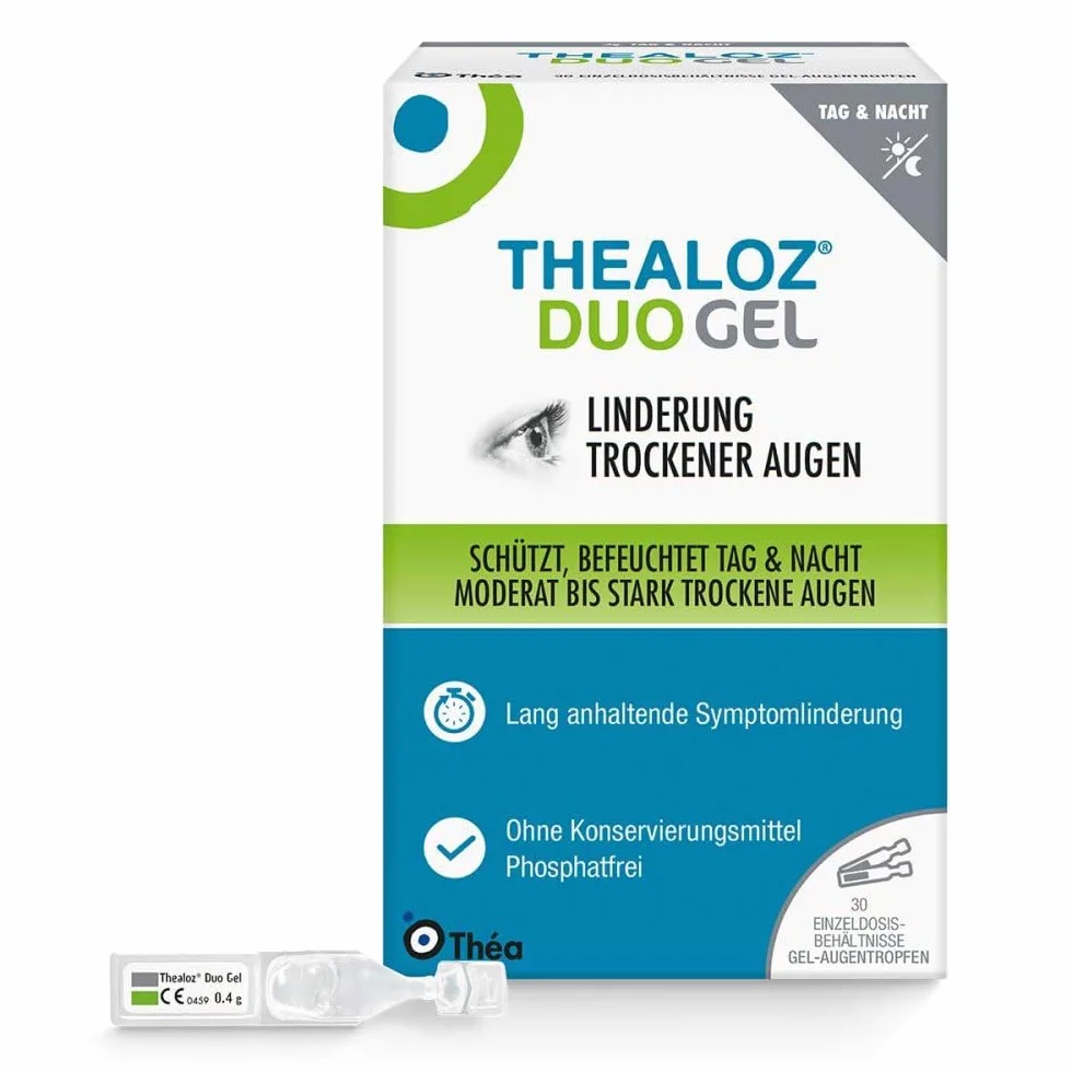 Thealoz Duo Gel - Befeuchtung, Benetzung und Schutz trockener Augen, 30 pcs. Single-dose pipettes