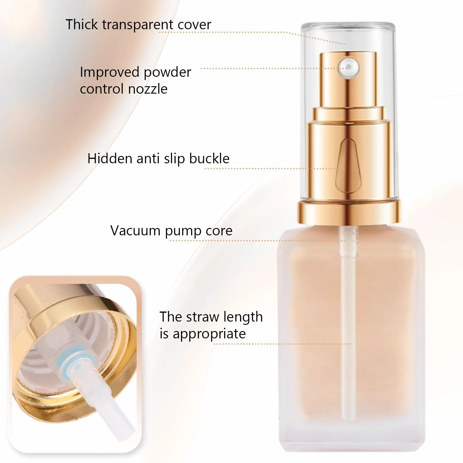 2 pezzi Pompa di ricambio, Teste Della Pompa per Fondotinta Cosmetica, Pompas per Fondotintaa, for Estee Lauder Double Wear Foundation