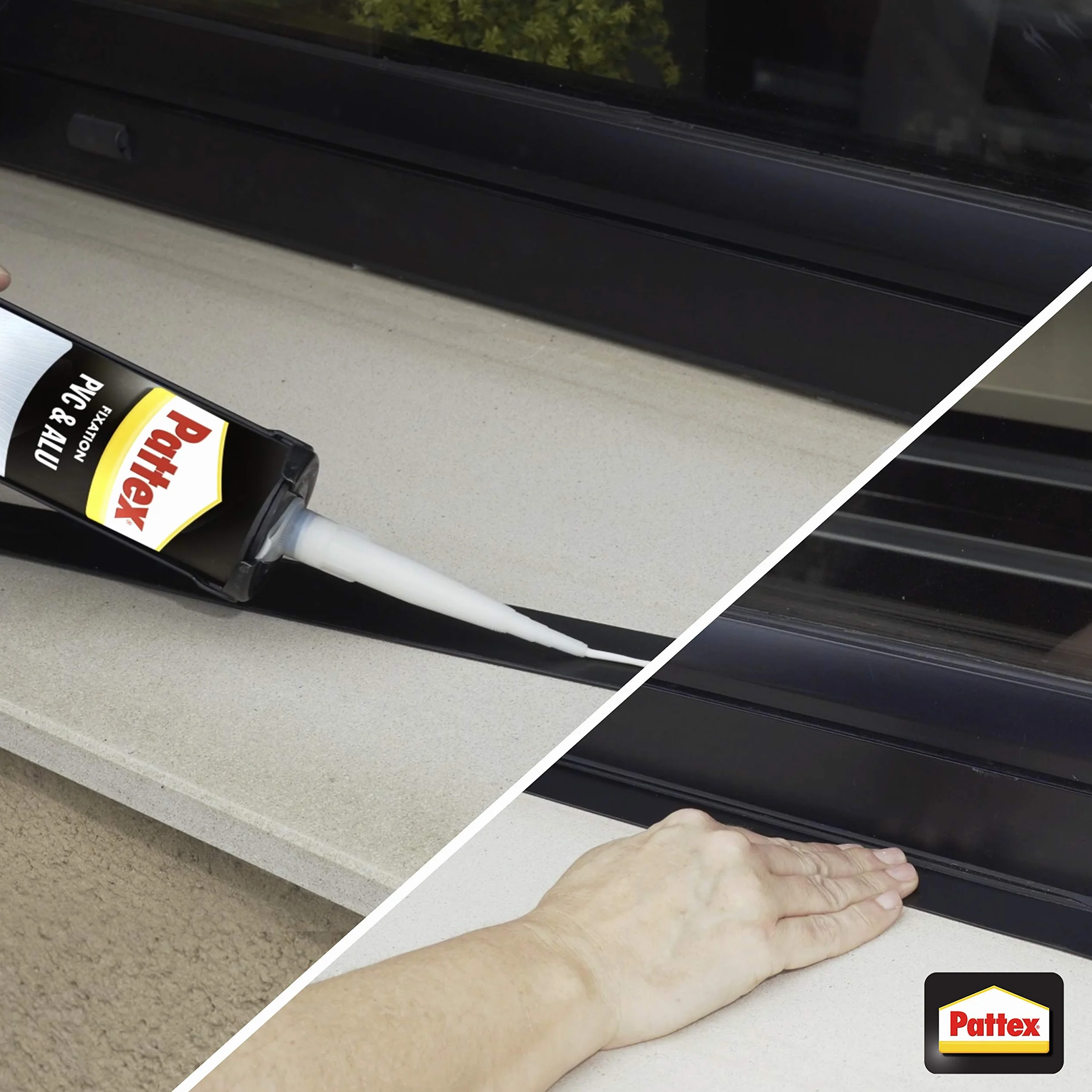 Pattex Colla di fissaggio per alluminio e PVC Bianco