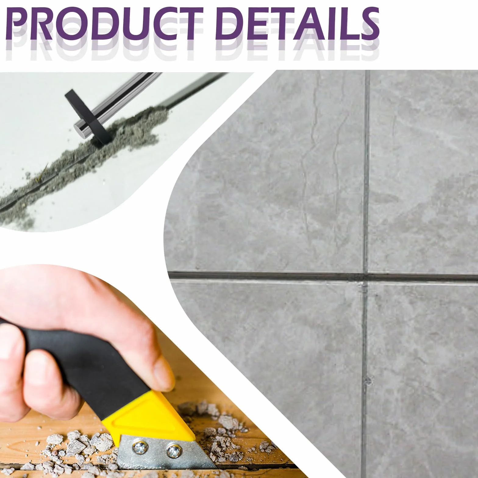 Swpeet 7 pezzi strumento rimozione grout piastrelle con lame extra e kit supporto