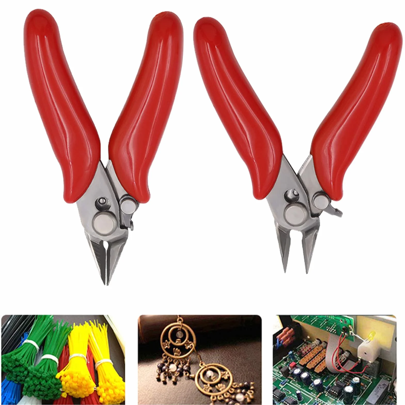 Pinze per Taglierine di Precisione, Tronchesino Modellismo per Filo Rame 0-1.2 mm, Pinza Elettricista Spellafili Tagliafili Multifunzionale