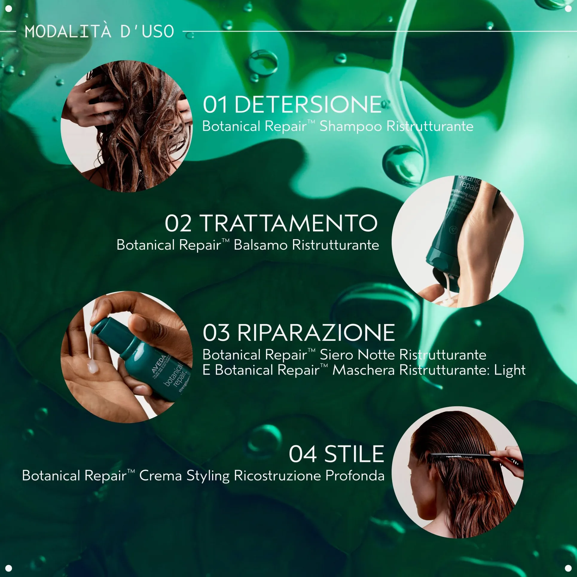 Aveda Botanical Repair Routine: Shampoo ristrutturante (200 ml) + Balsamo Ristrutturante (200 ml) - Rafforza e ripara i capelli danneggiati - Balsamo senza Siliconi che Districa all’Istante
