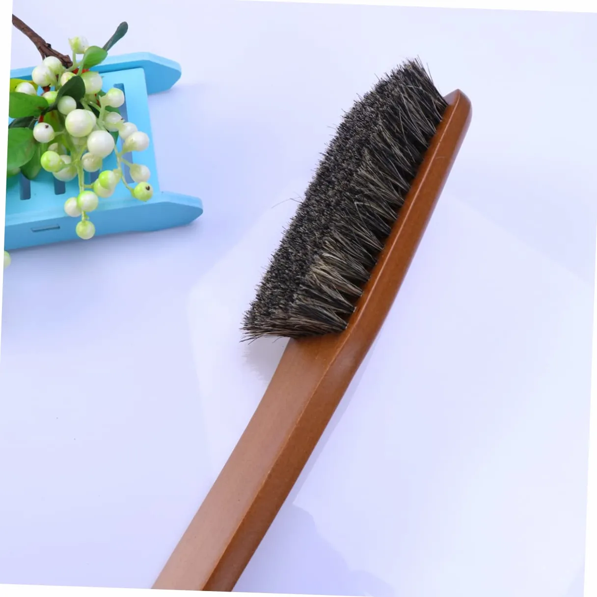 Healvian 2 Pezzi Spazzola da con Setole Naturali Funzione Esfoliante Favorisce La Circolazione Marrone