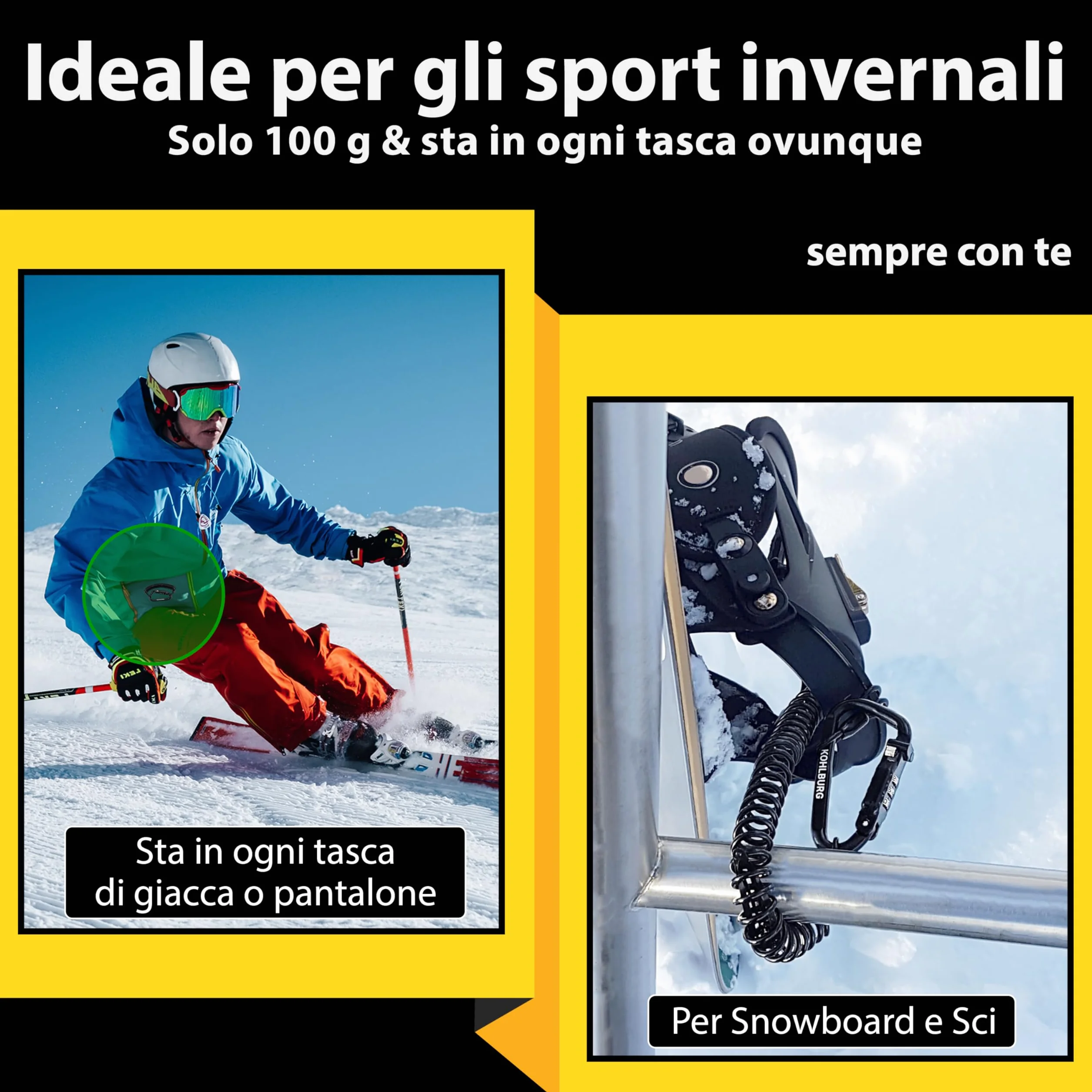 KOHLBURG lucchetto con combinazione extra lungo 180 cm cavo 3 mm per moto, bicicletta, valigia, snowboard